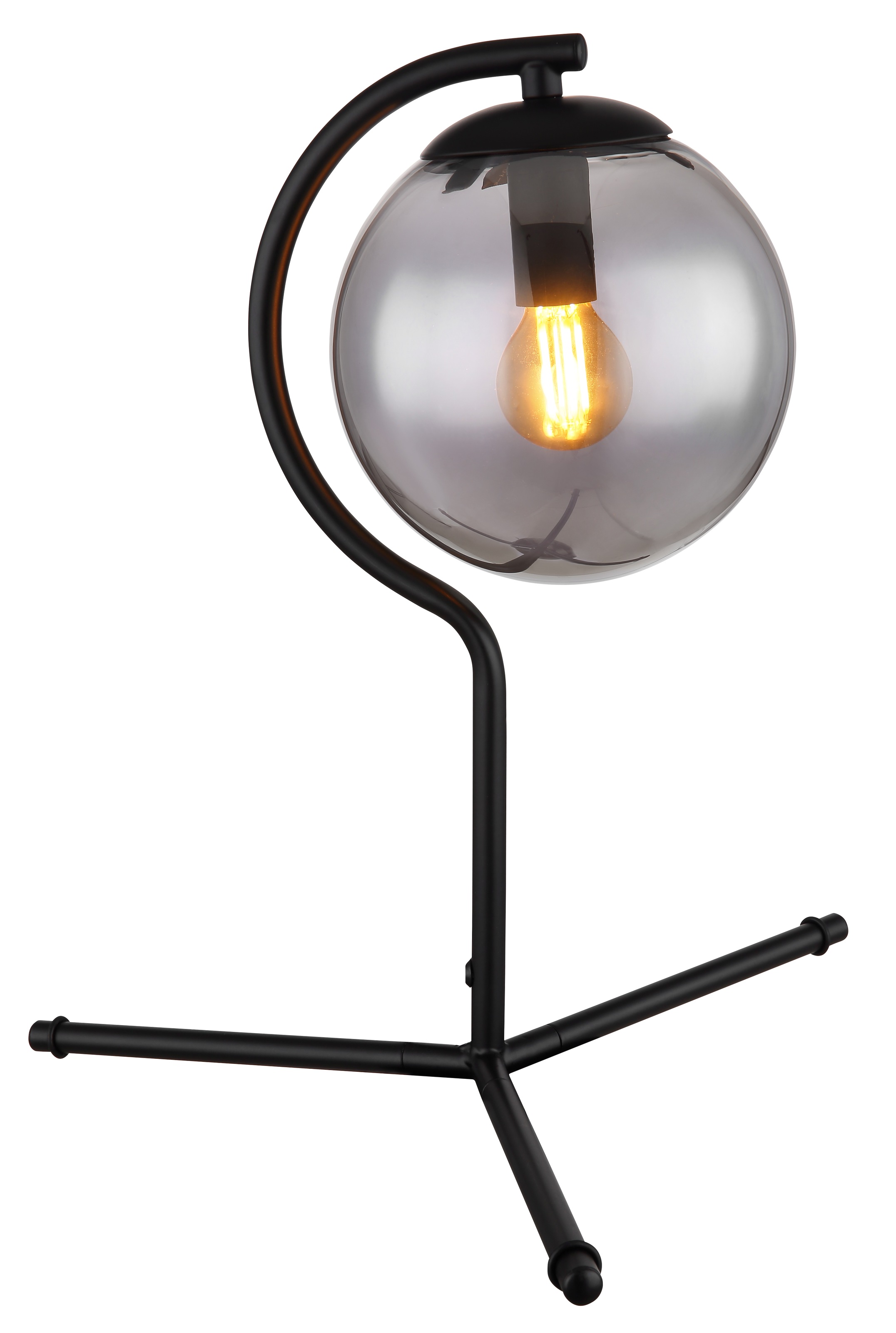 GLOBO LIGHTING Tischleuchte »PORRY« E14 1 Stk. Tischlampe Nachttischlampe Deko-Tischleuchte Schlafzimmer schwarz matt