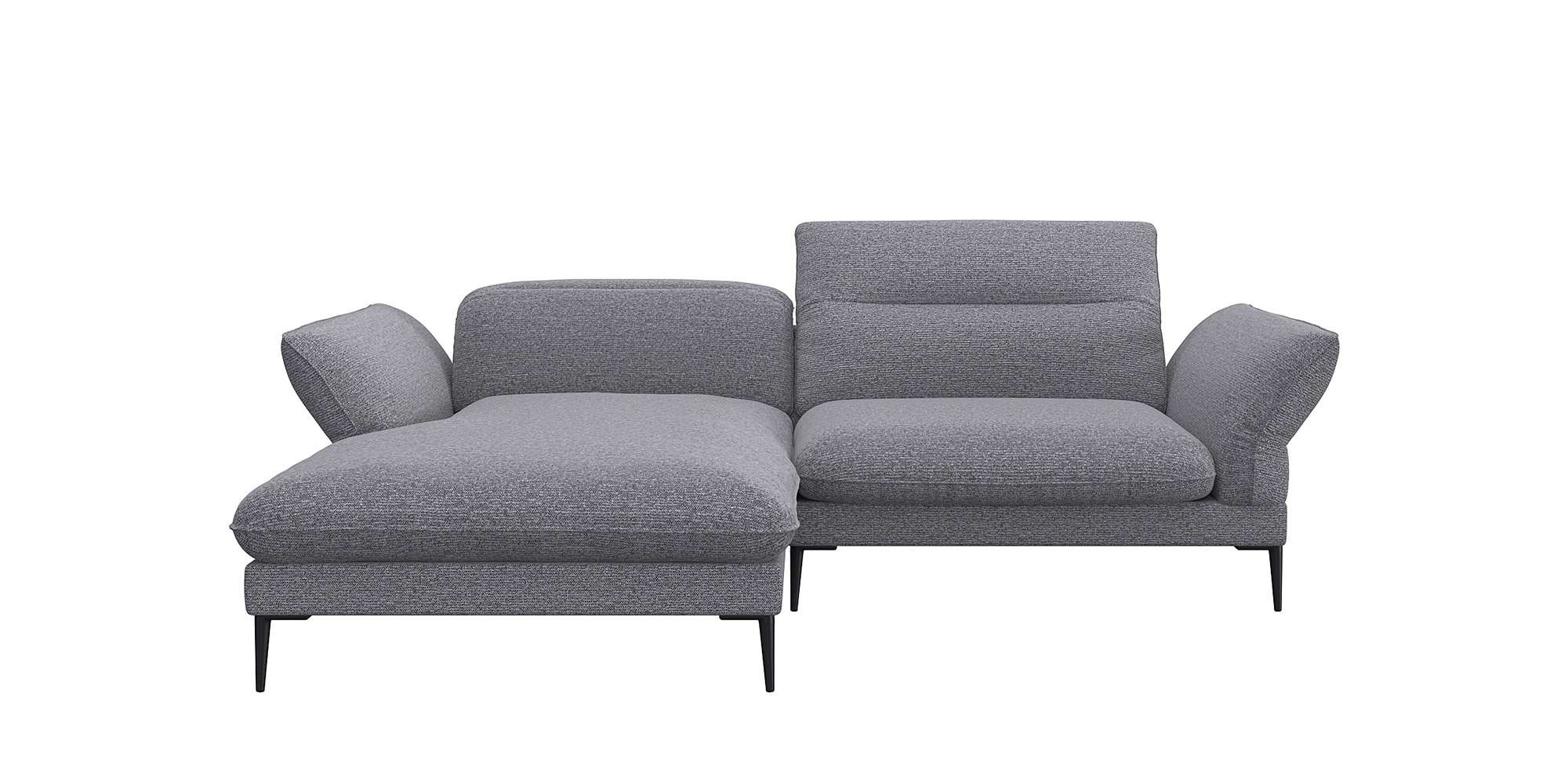 FLEXLUX Ecksofa »Salino, Funktionssofa mit Recamiere, Relaxsofa, Ecksofa«, Sofa mit Arm- und Kopfteil-Verstellungen, Kaltschaum & Stahl-Wellen