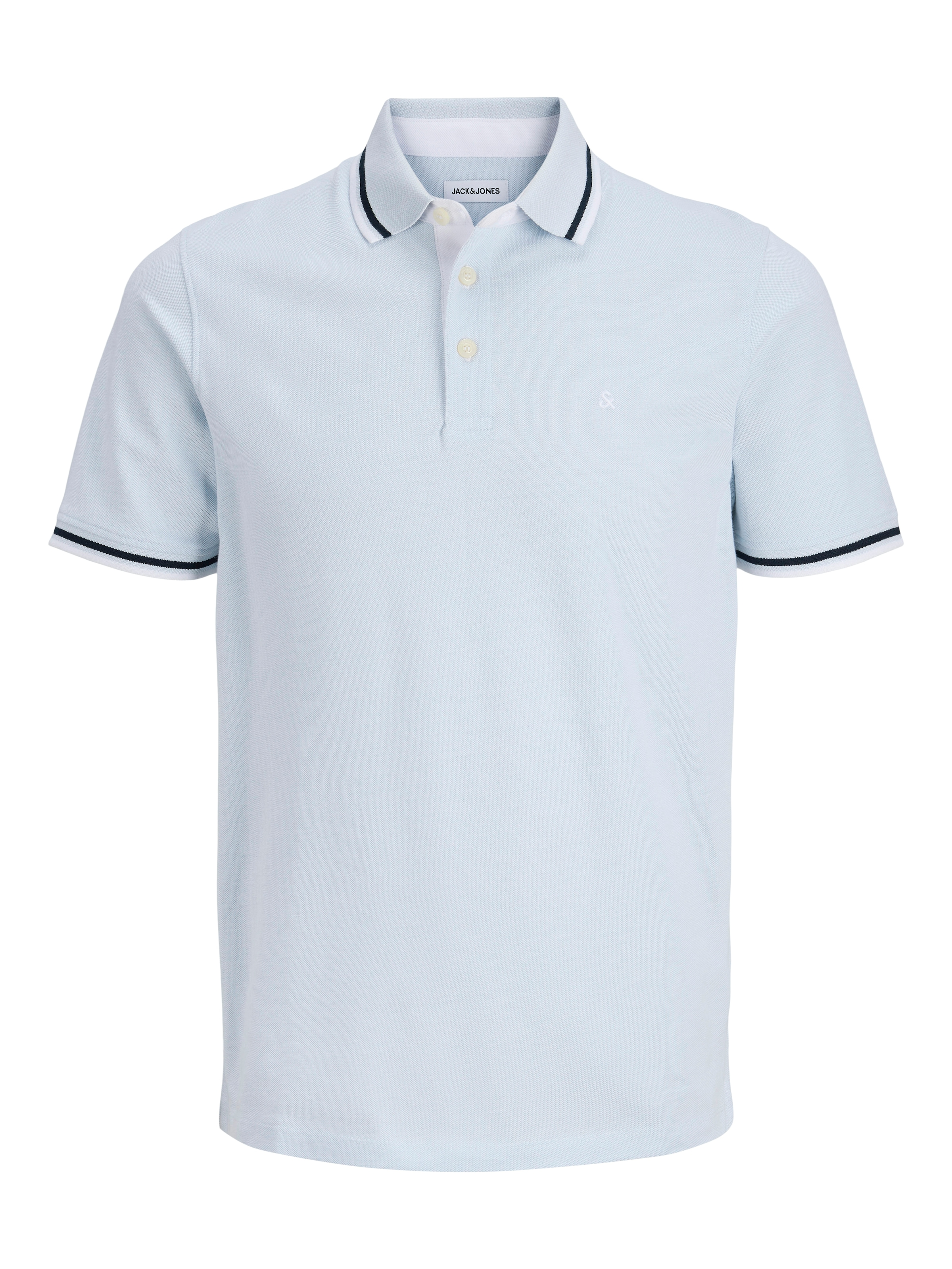 Jack & Jones Poloshirt »JJEPAULOS Slim Fit, sportlich-elegant, mit Stickerei und Knopfleiste« Packung, 2 tlg. Baumwolle, slim fit