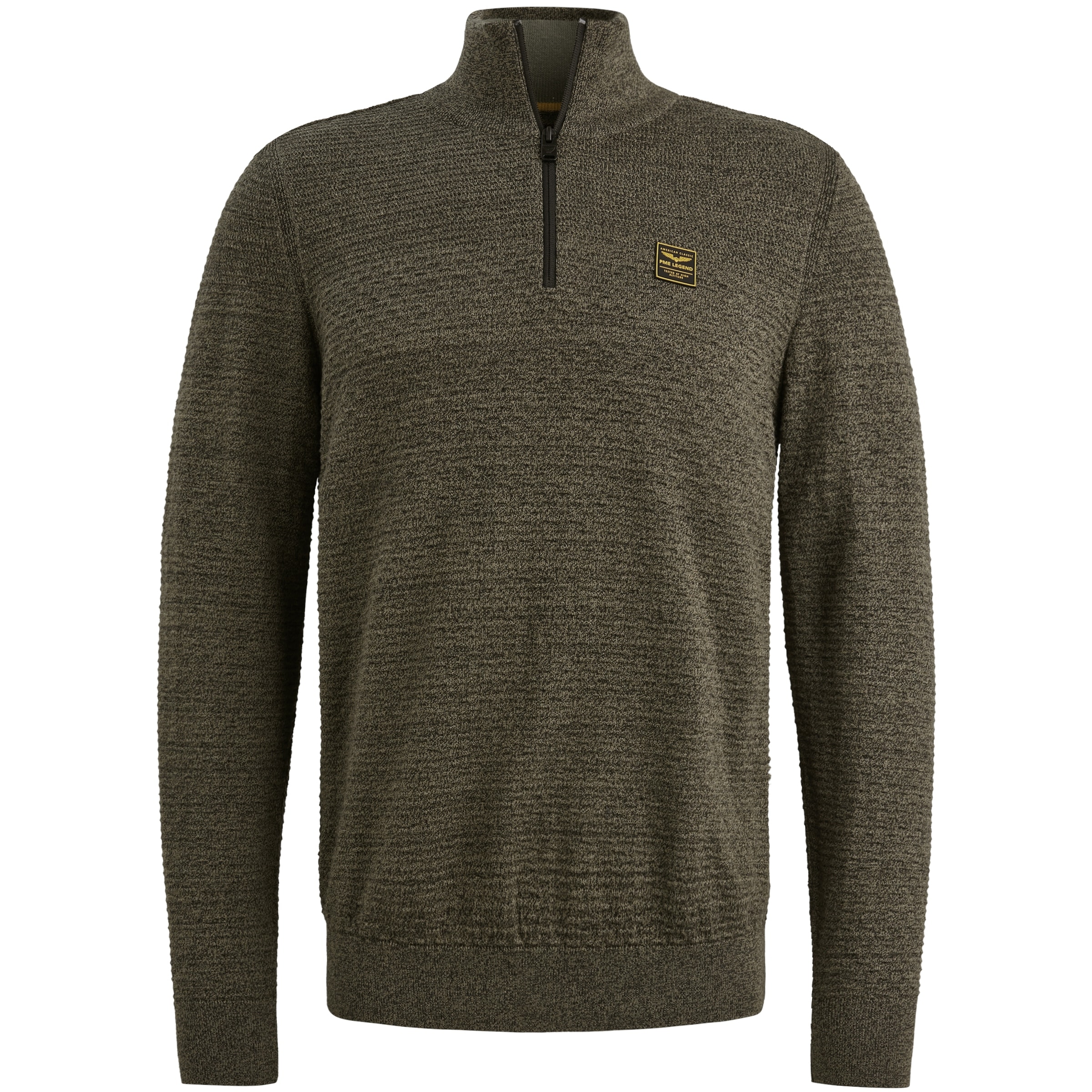 PME LEGEND Troyer mit Struktur-Muster und Logo-Badge