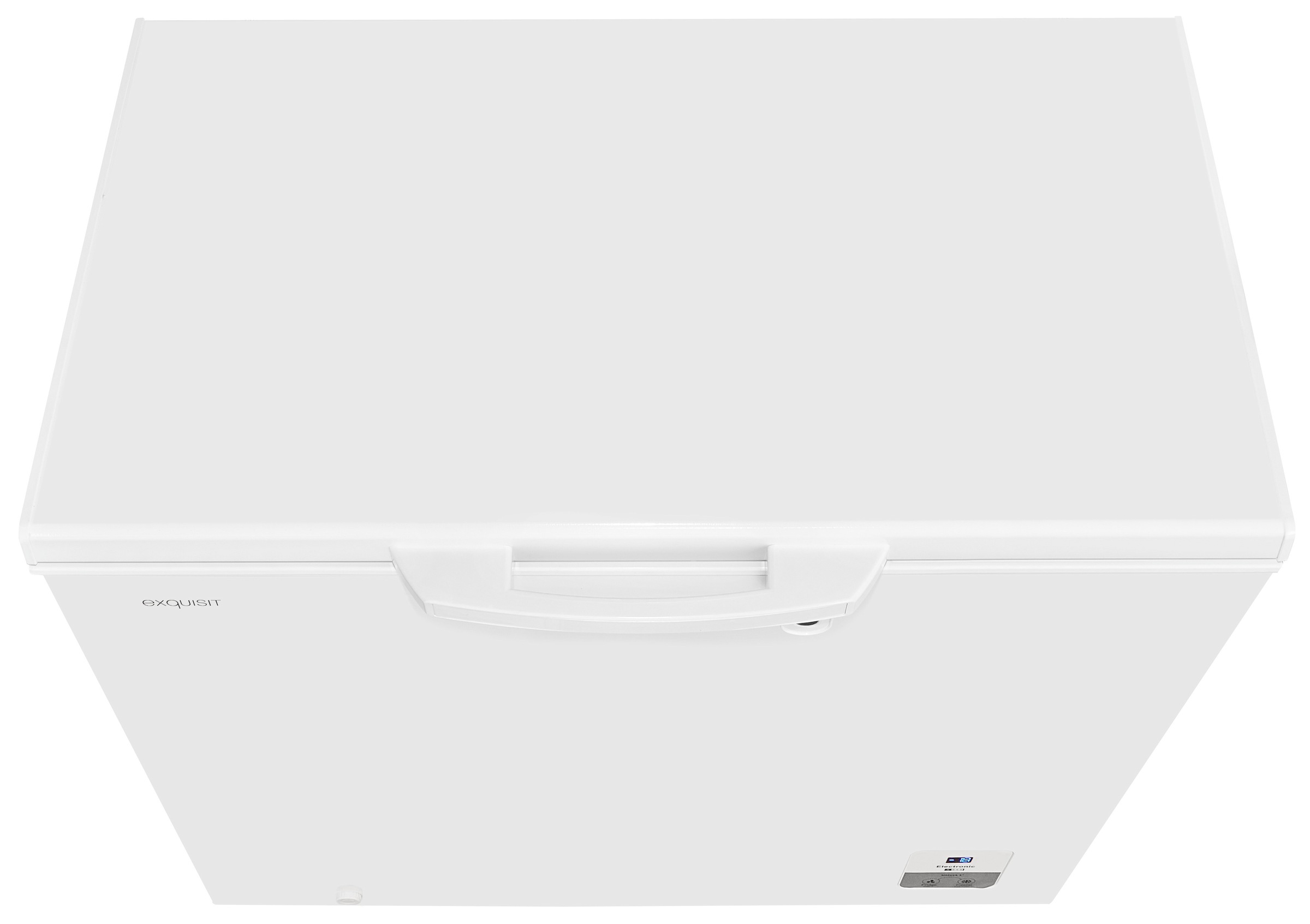 exquisit Gefriertruhe »GT200-HE-O11E weiss« 85,3 cm hoch 89,1 cm breit 2-in-1 Gefrier-/Kühltruhe mit LED, Griff, Schloss&flexibel einstellbar