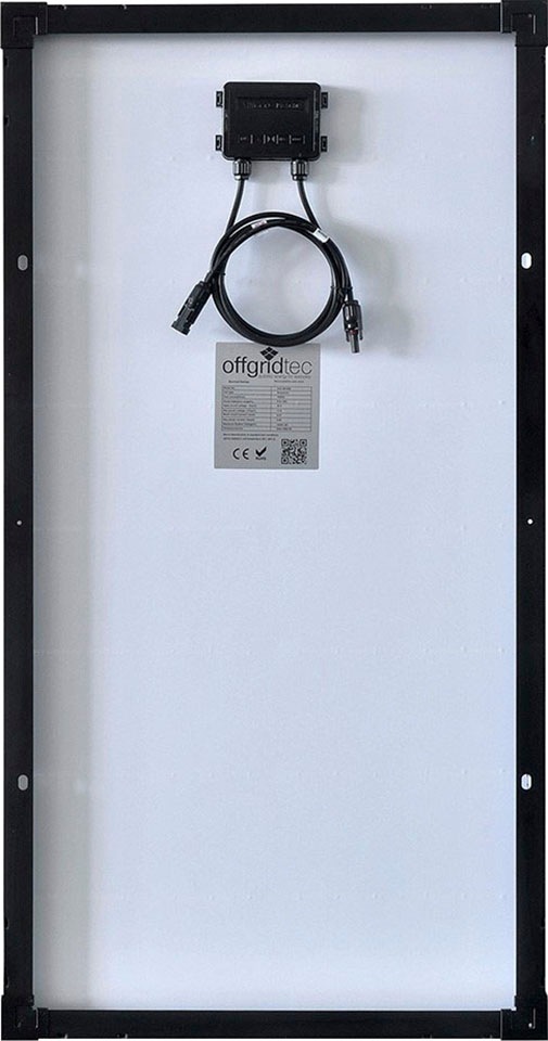 offgridtec Solarmodul »SPR-150 150W 44V High-End Solarpanel«, extrem wiederstandsfähiges ESG-Glas