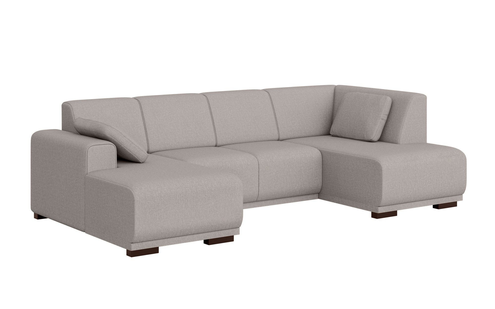 Home affaire Wohnlandschaft »BORNHOLM U-Form mit Recamiere rechts/links, B/T/H: 300/162/85 cm«, U-Form mit Wellenunterfederung, Recamiere rechts oder links bestellbar