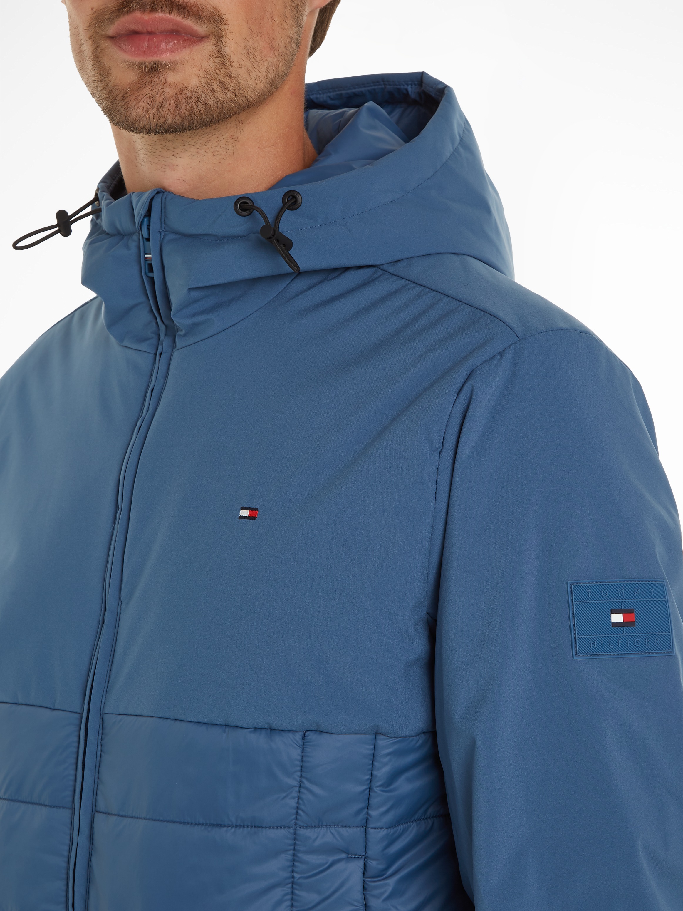 Tommy Hilfiger Steppjacke »CL MIX MEDIA HOODED JACKET«, mit Kapuze