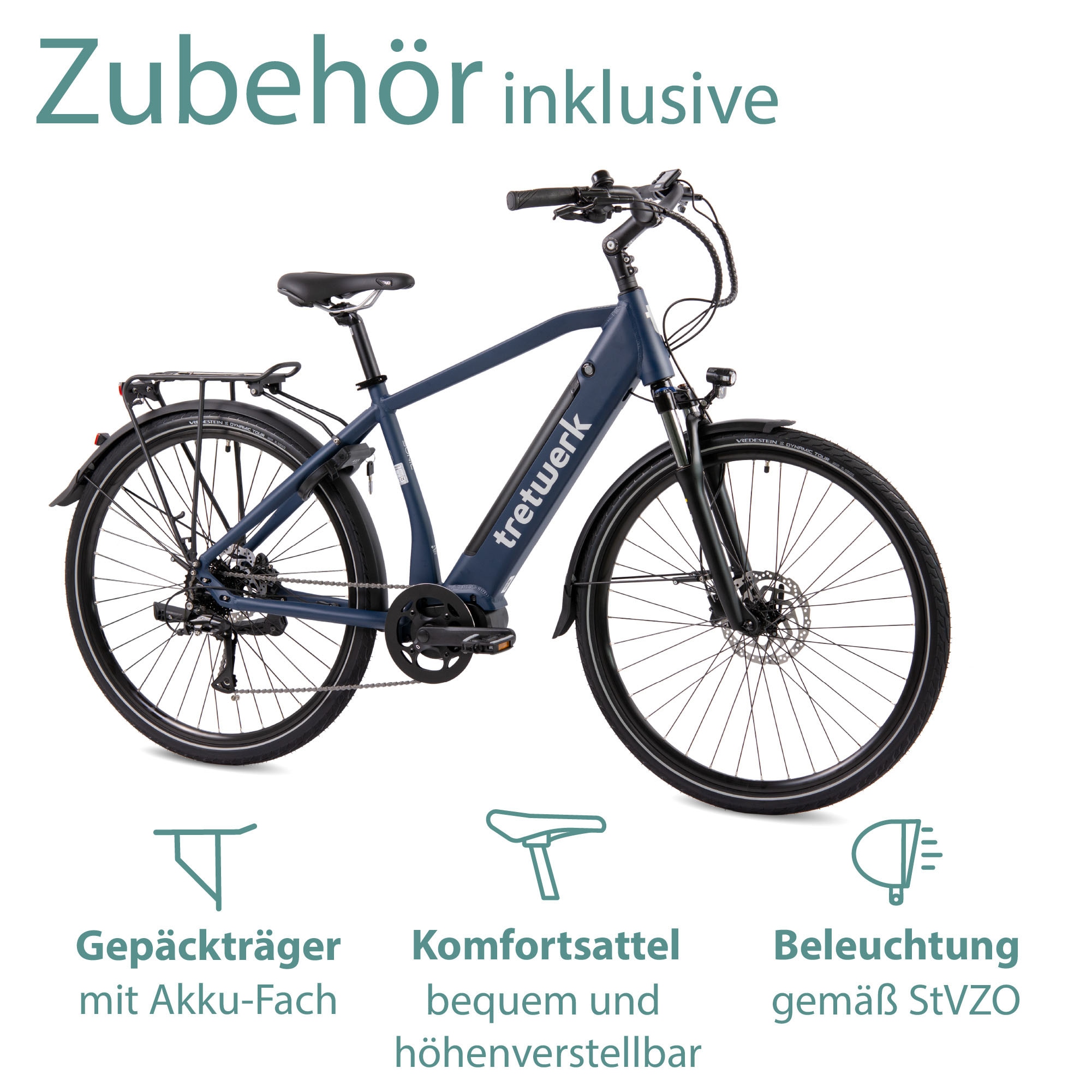 Tretwerk E-Bike »Sonic«, 8 Gang, Shimano, Acera M3020 SGS, Mittelmotor 250 W, Pedelec, Elektrofahrrad für Damen u. Herren