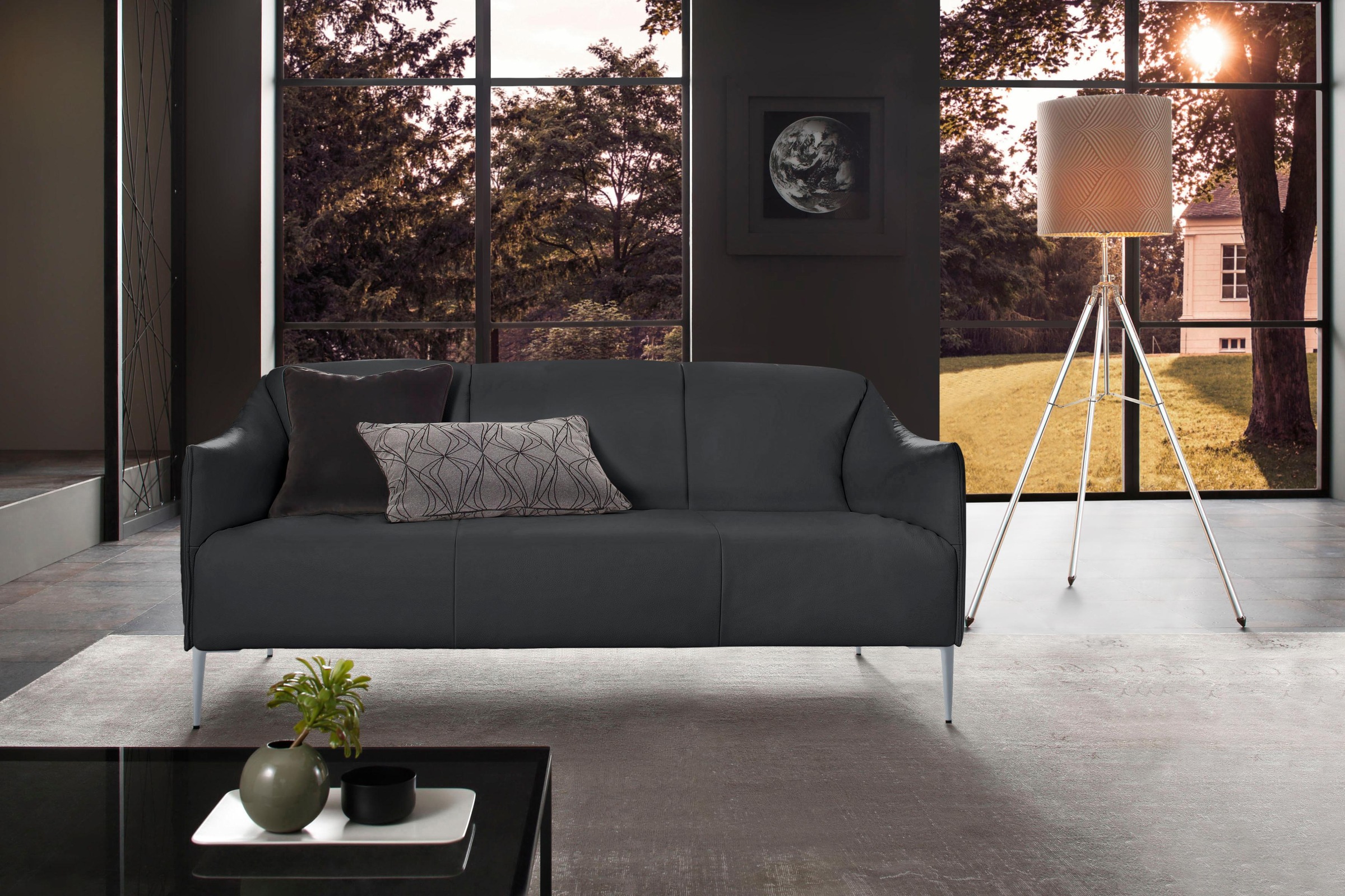W.SCHILLIG 2,5-Sitzer »sally«, mit Metallfüßen in Silber matt, Breite 174 cm