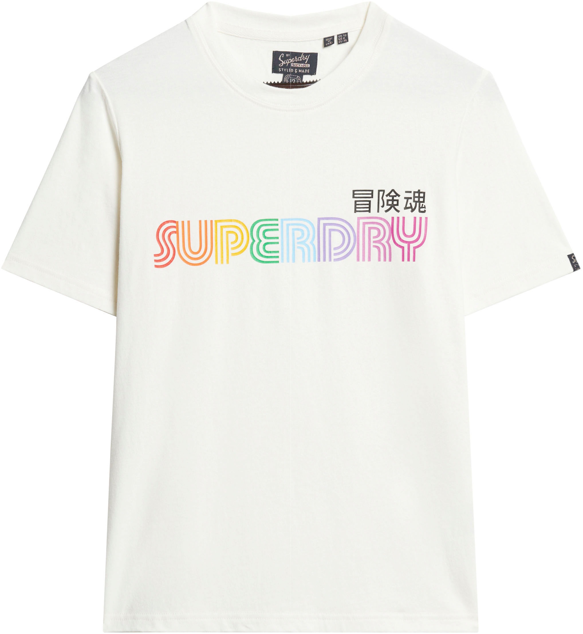 Superdry Kurzarmshirt »RAINBOW LOGO RELAXED T SHIRT«