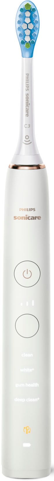 Philips Sonicare Elektrische Zahnbürste »DiamondClean 9000 HX9914«, 2 St. Aufsteckbürsten, DiamondClean Premium Schallzahnbürste, Doppelpack inkl. Ladeglas