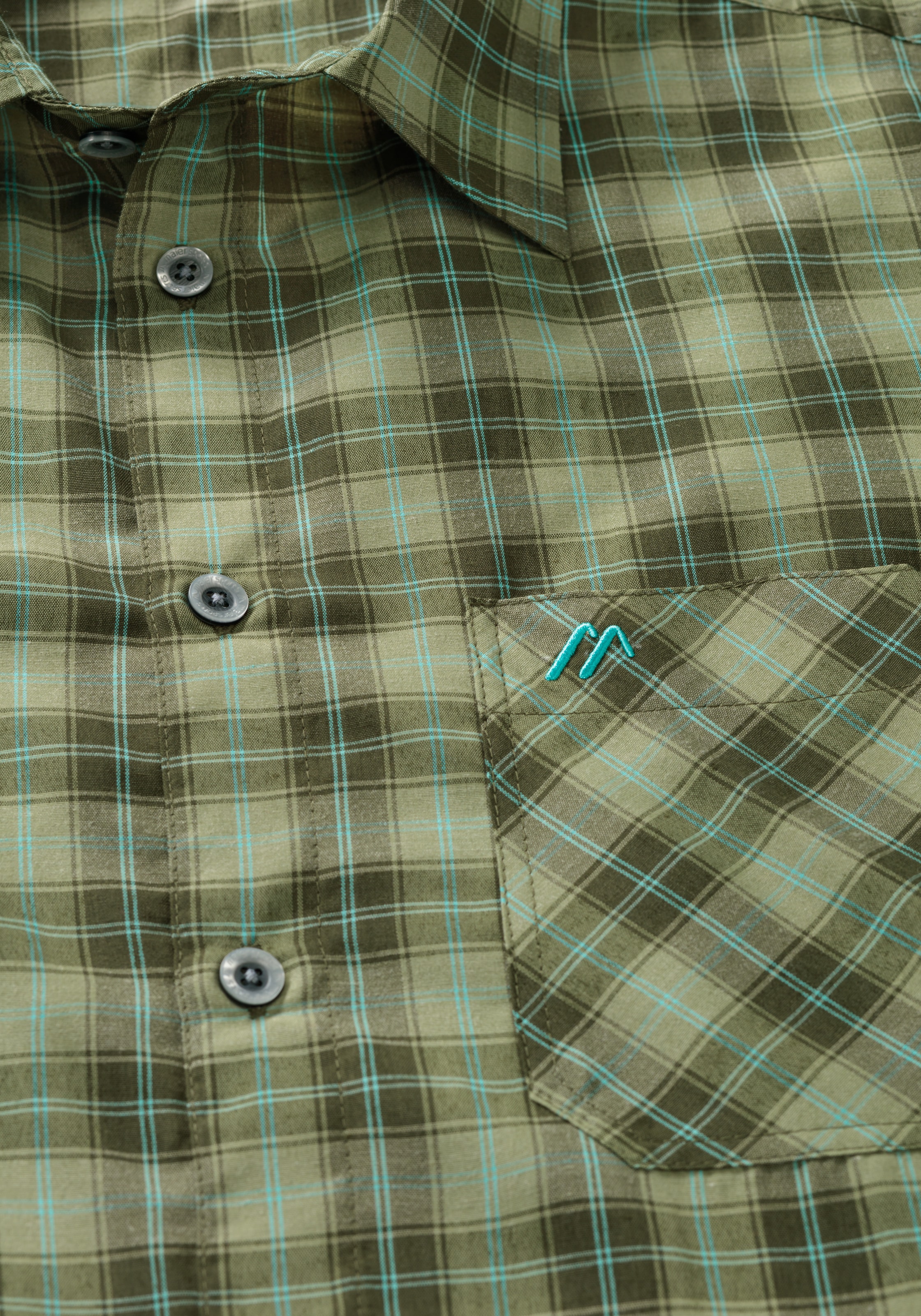 Maier Sports Funktionshemd »Mauro« Kariertes Kurzarm-Hemd für Wandern, Reisen und Freizeit