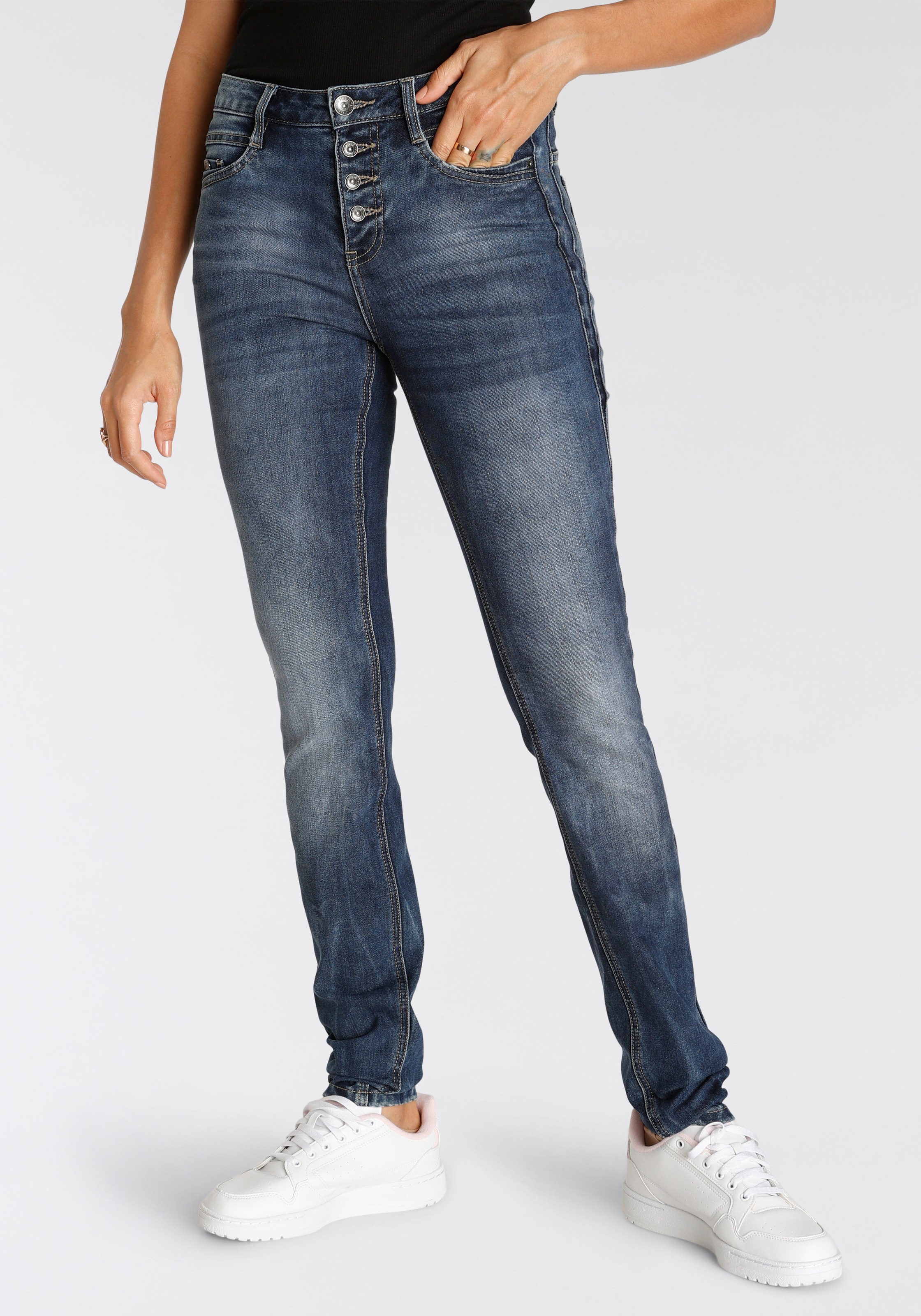 5-Pocket-Jeans »macyHS«, ökologische, wassersparende Produktion durch Ozon Wash
