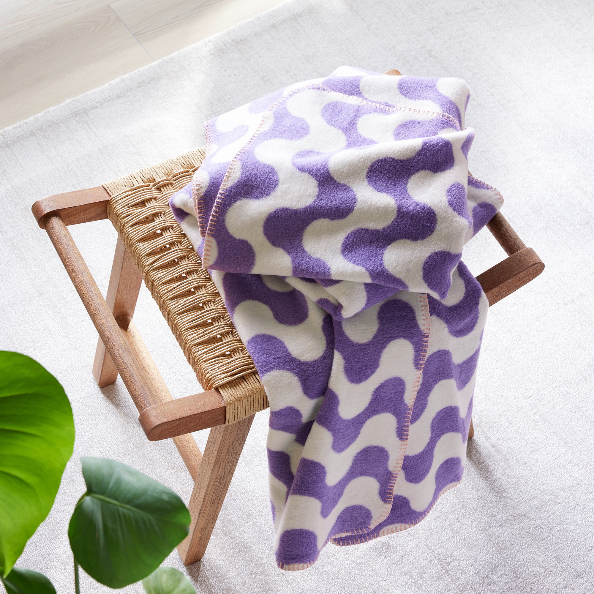 IBENA Wohndecke »Wohndecke Luton«, mit stylischem Wellendesign