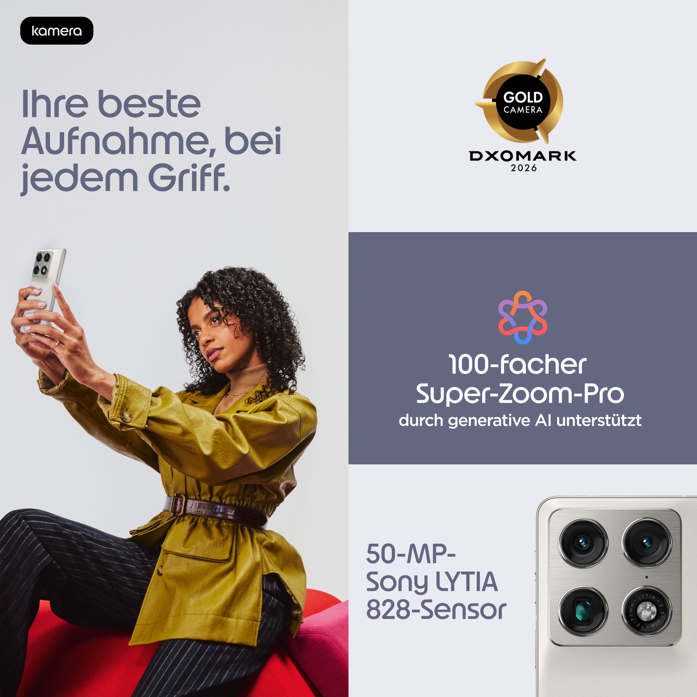 Motorola Smartphone »razr fold« PANTONE® Lily White