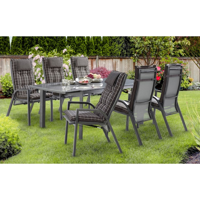 2er verstellbar, Remo«, auf 2 St., (Set), Gartenstuhl »San silber Raten Alu/Textil, MERXX kaufen Set,