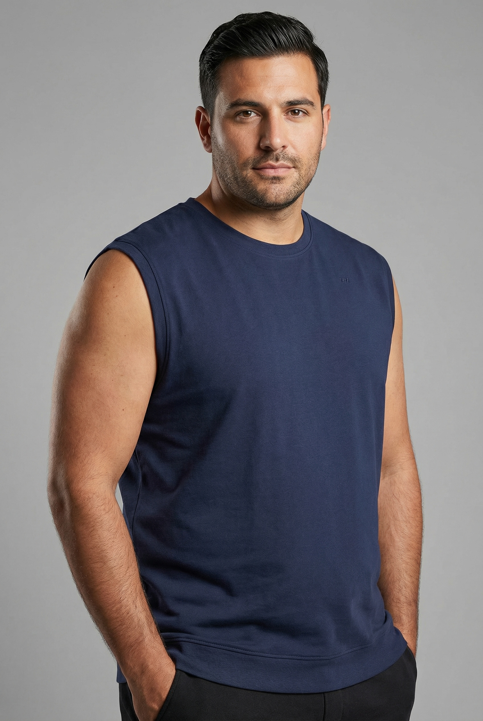 Man's World Plus Muscleshirt »auch in Grosse Größen bis Gr. 7XL Bauch-Fit« 2er-Pack,  Regular Fit, Rundhalsausschnitt, Rippbündchen am Rumpfabschluss
