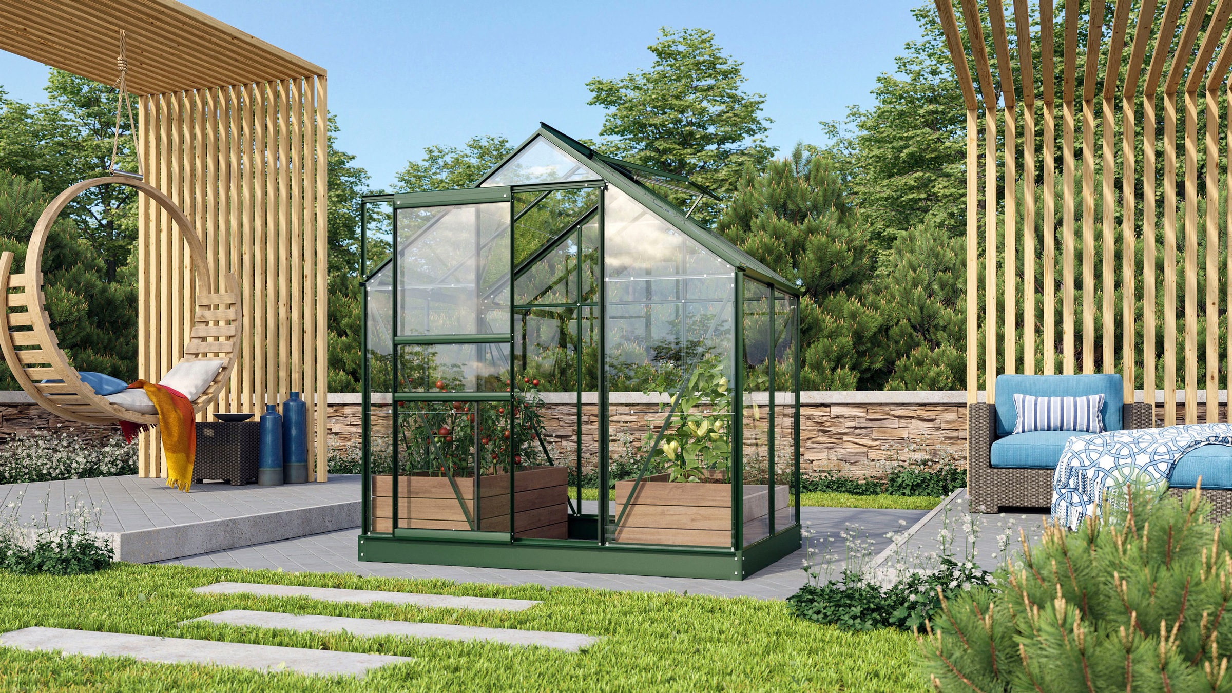 Vitavia Gewächshaus »Venus 2500«, Alu-Profile, 3 mm Sicherheitsglas