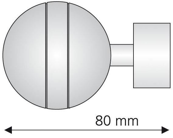 Liedeco Gardinenstangen-Endstück »Kugel«, (1 St.), für Gardinenstange Ø 28 mm