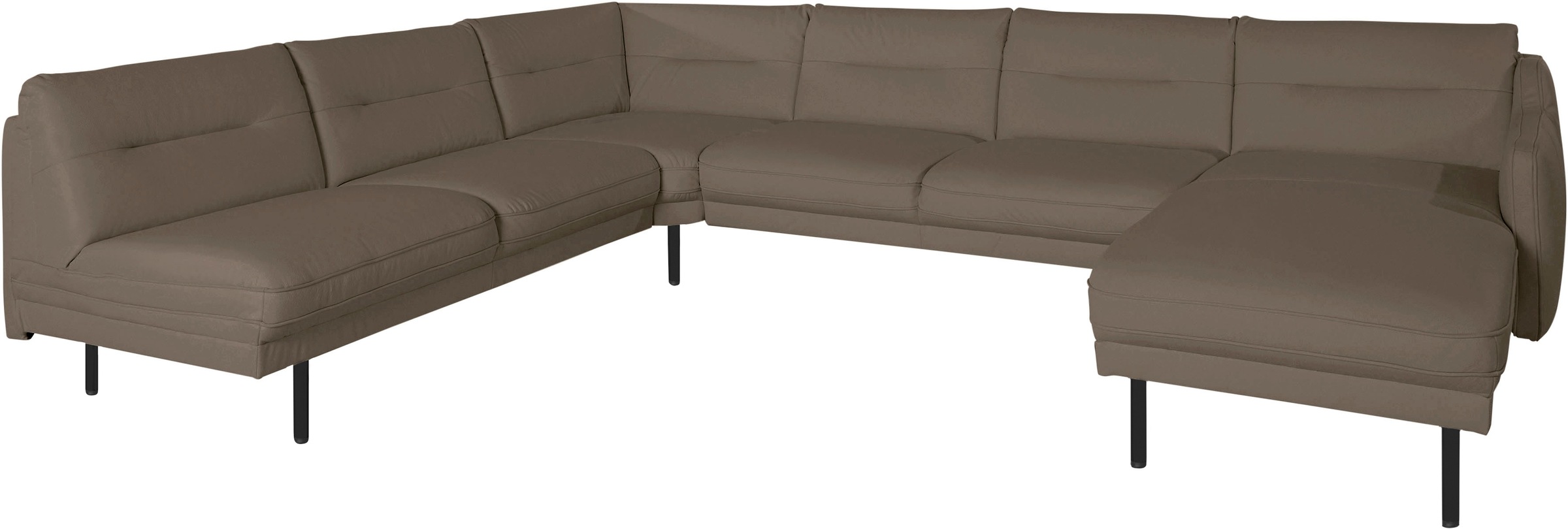 Home affaire Wohnlandschaft »Nordfyn U-Form« edles Design in 3 Bezugsqualit günstig online kaufen