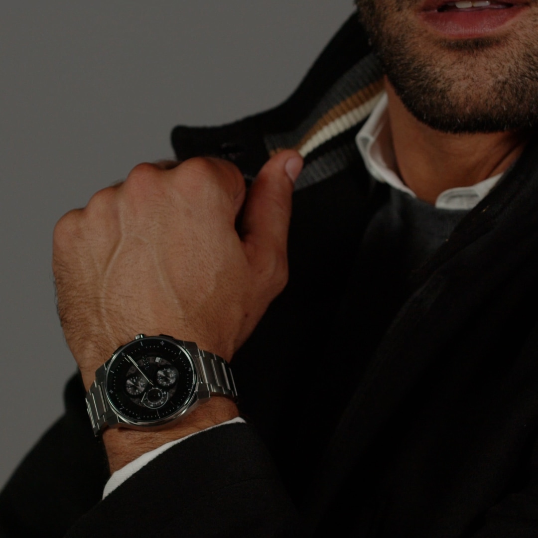 BOSS Chronograph »PEAK 2.0« Quarzuhr, Armbanduhr, Herrenuhr, Edelstahlarmband, analog, Tag