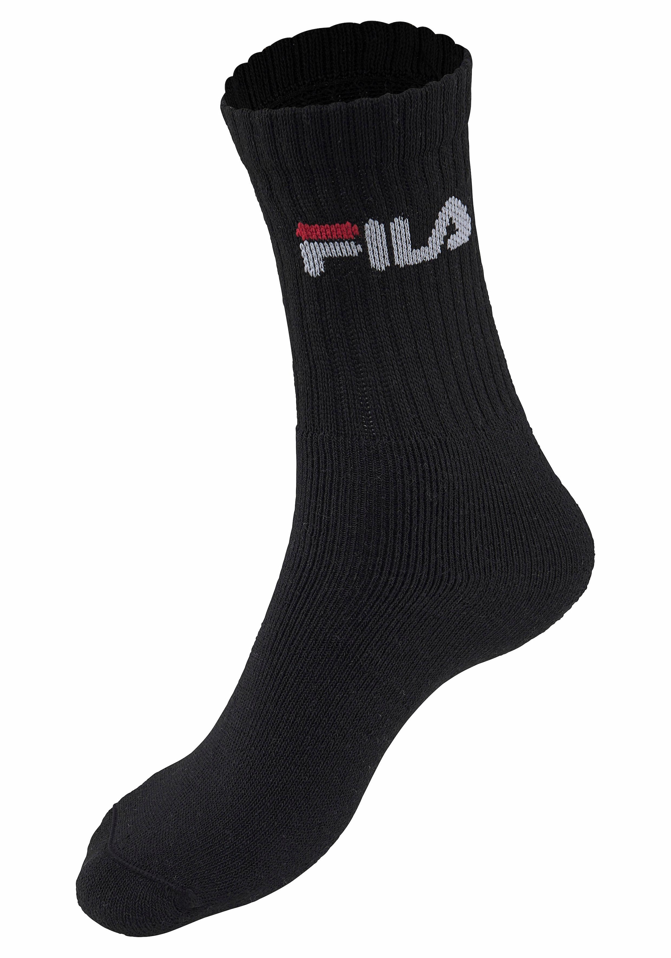 Fila Tennissocken, (3er Pack), mit verstärkten Belastungszonen