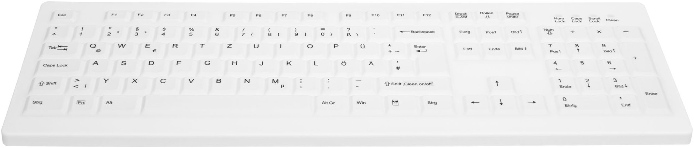 Cherry Tastatur »AK-C8100F-FUS-W/GE« (Windows-Sperrtaste | Ziffernblock)