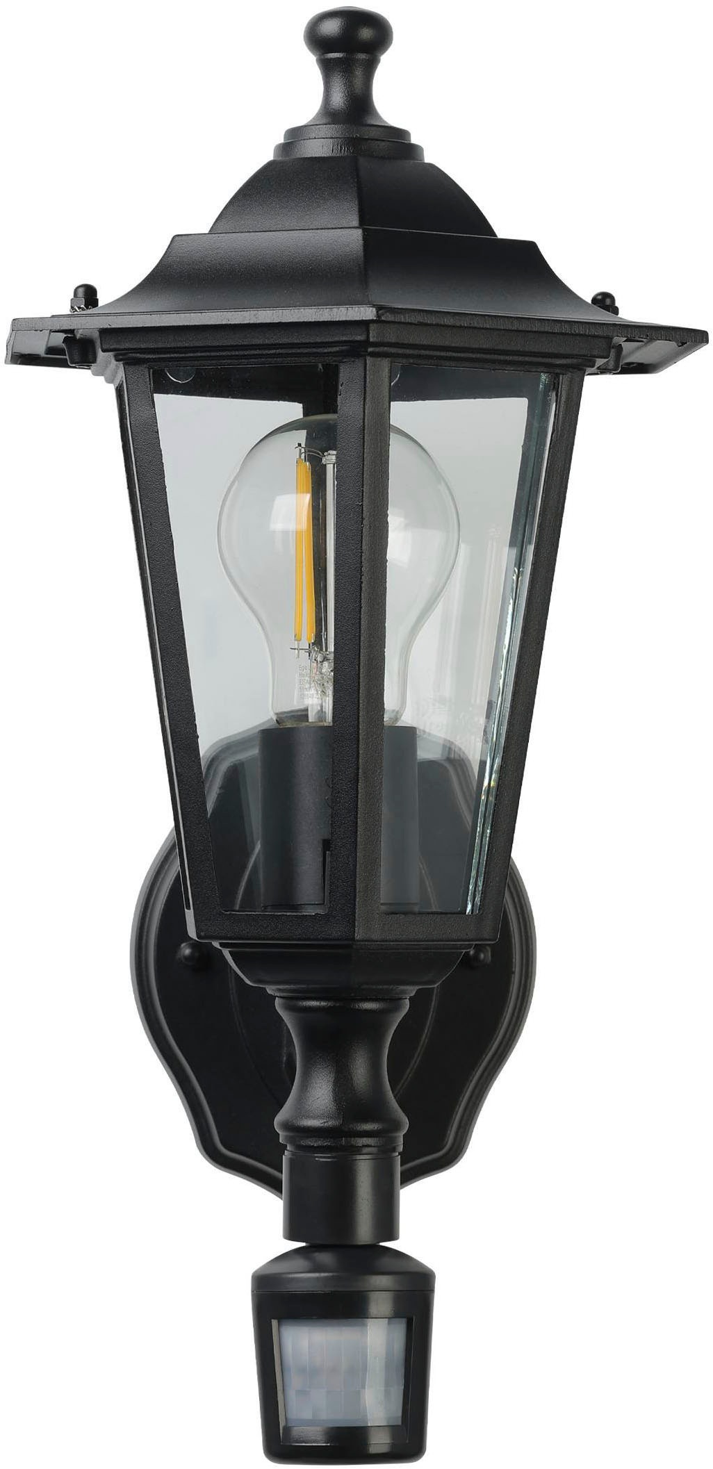 EGLO Wandleuchte »Laterna 4 Außen-Wandlampe, Außenleuchte, Aluguss und Glas, E27, IP44« E27 1 Stk. Wand-/Deckenleuchte - L16,5 x H36 x AL21,5 cm - schwarz - 1X60W exkl.