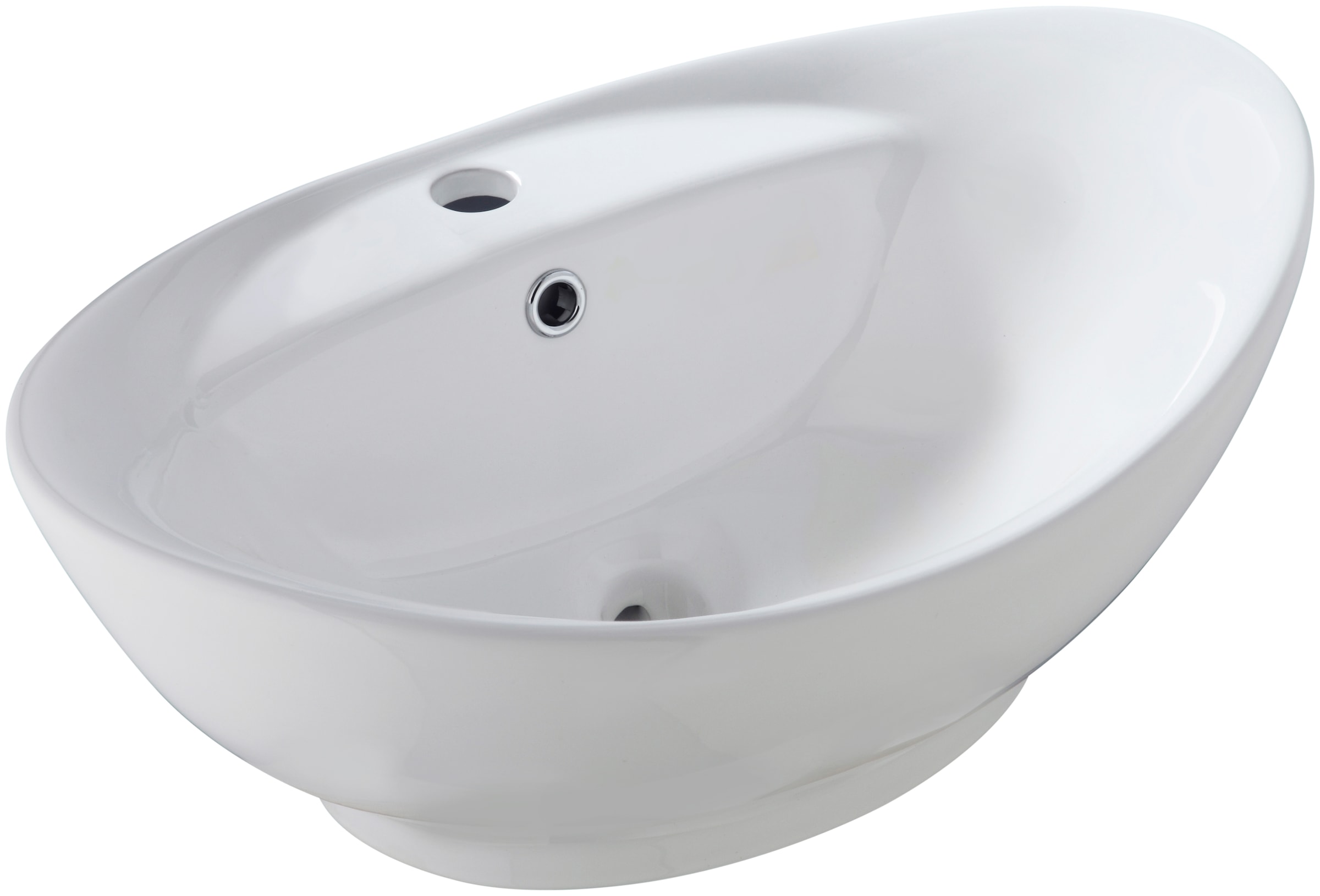 welltime Aufsatzwaschbecken »Bilbao«, mit Überlauf, oval, Breite 60 cm
