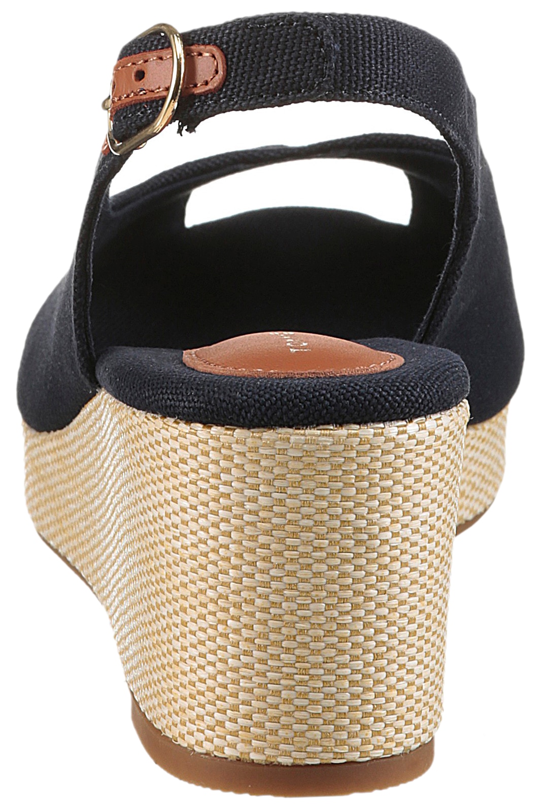 Tommy Hilfiger Keilsandalette »FLAG MID WEDGE ESPAD SLINGBACK«, Plateau, Sommerschuh, Riemchensandale mit verstellbarer Schnalle