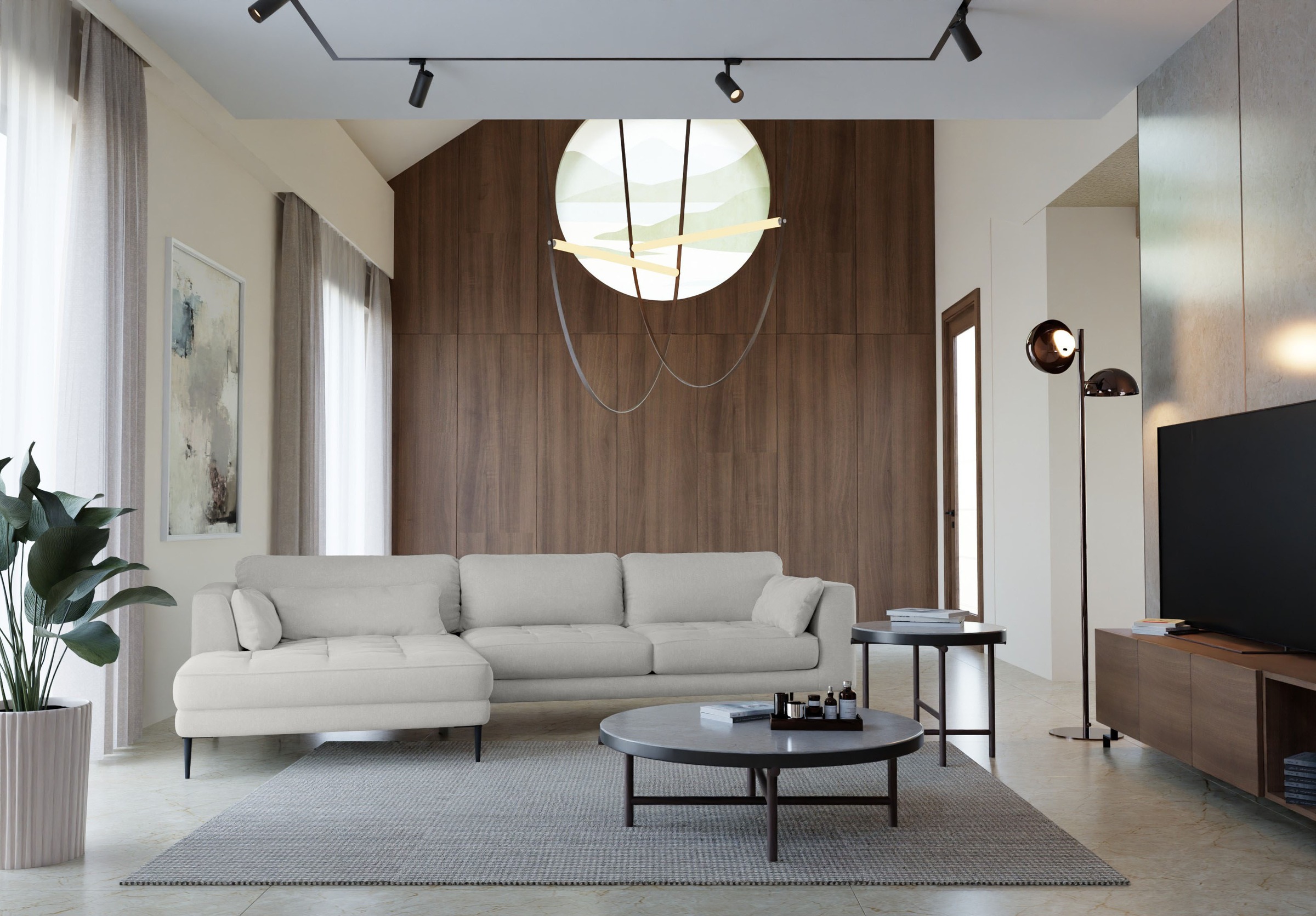 TRENDMANUFAKTUR Ecksofa »Luzi, wahlweise mit Schlaffunktion & Bettkasten. L günstig online kaufen