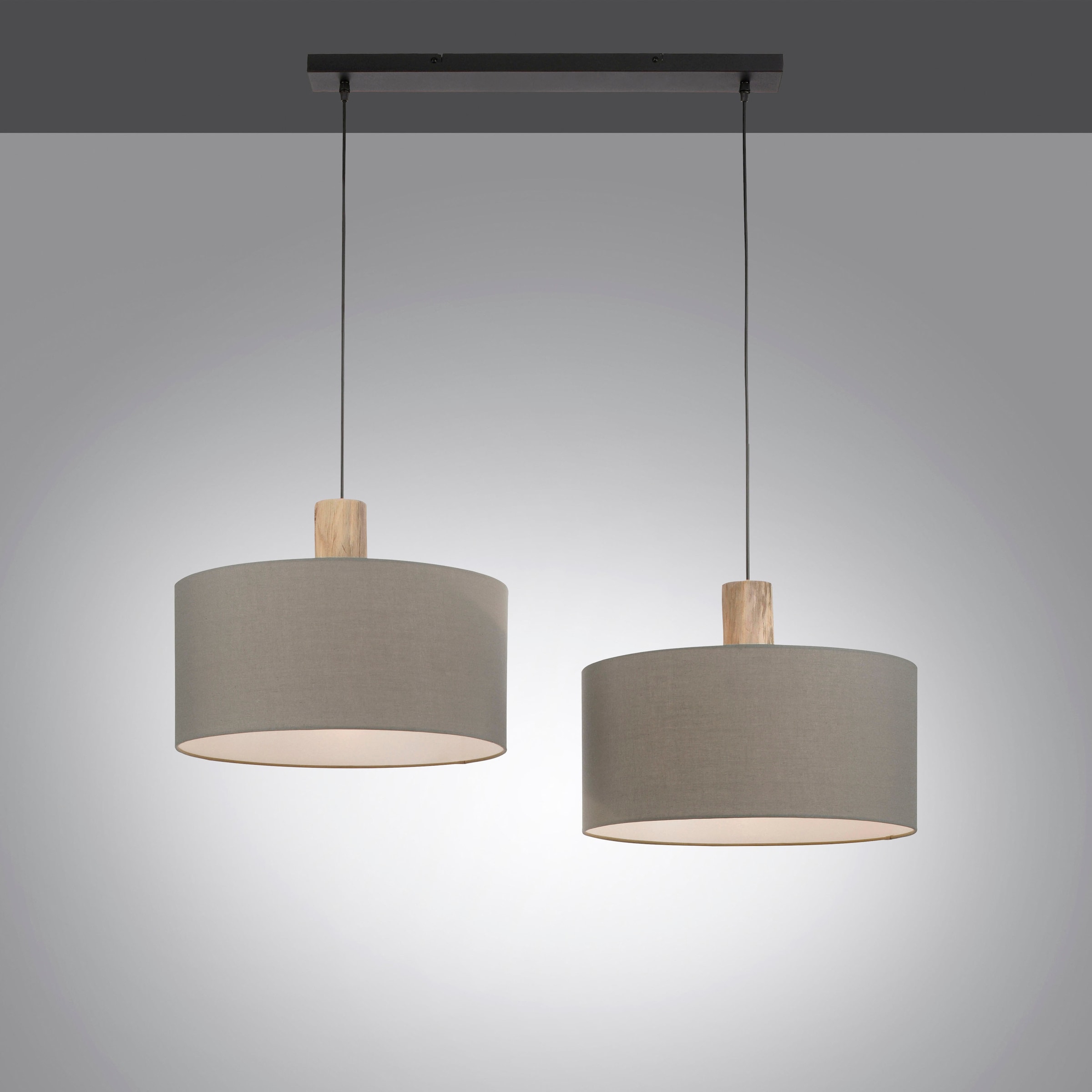 JUST LIGHT Pendelleuchte »LINEN«, 2 flammig, ExklusiveE27