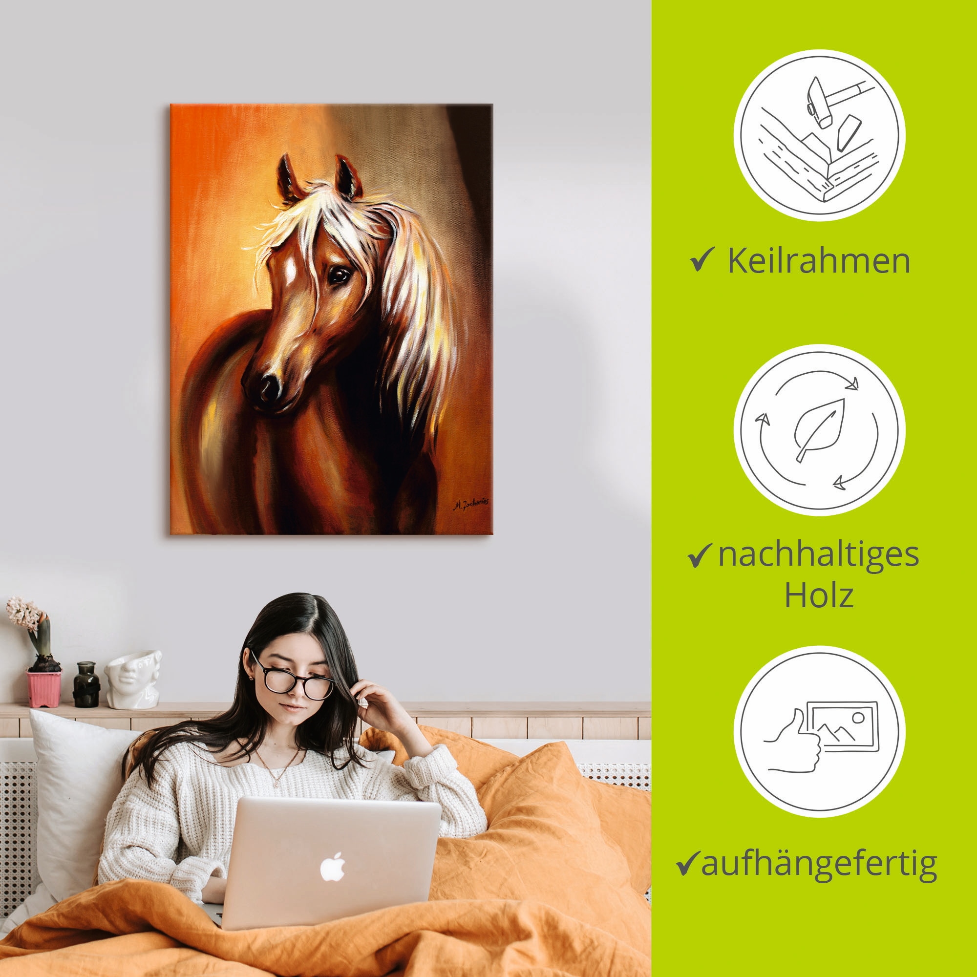 Artland Wandbild »Pferd Fantasie«, Haustiere, (1 St.), als Leinwandbild in verschied. Größen