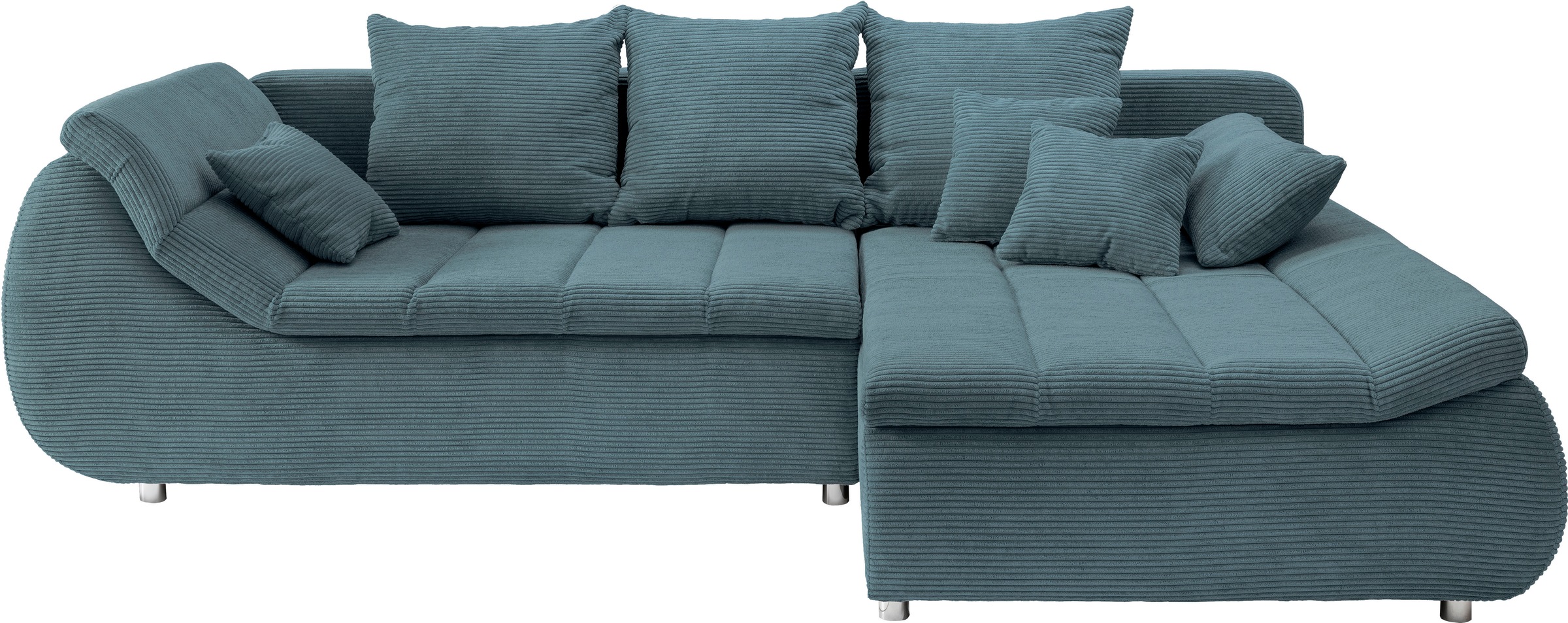 INOSIGN Ecksofa »Imola elegant und bequem, aktuelle Steppung im Sitz, L-Form«, wahlweise mit Bettfunktion