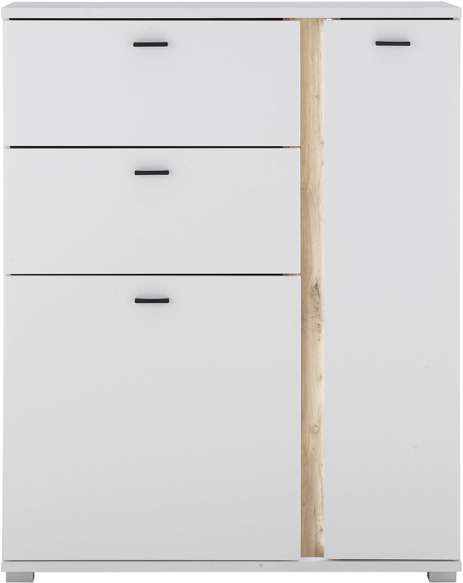 INOSIGN Highboard »LONG ISLAND«, (1 St.), in moderner Trendfarbe,inklusive senkrechter Beleuchtung,Breite 100 cm