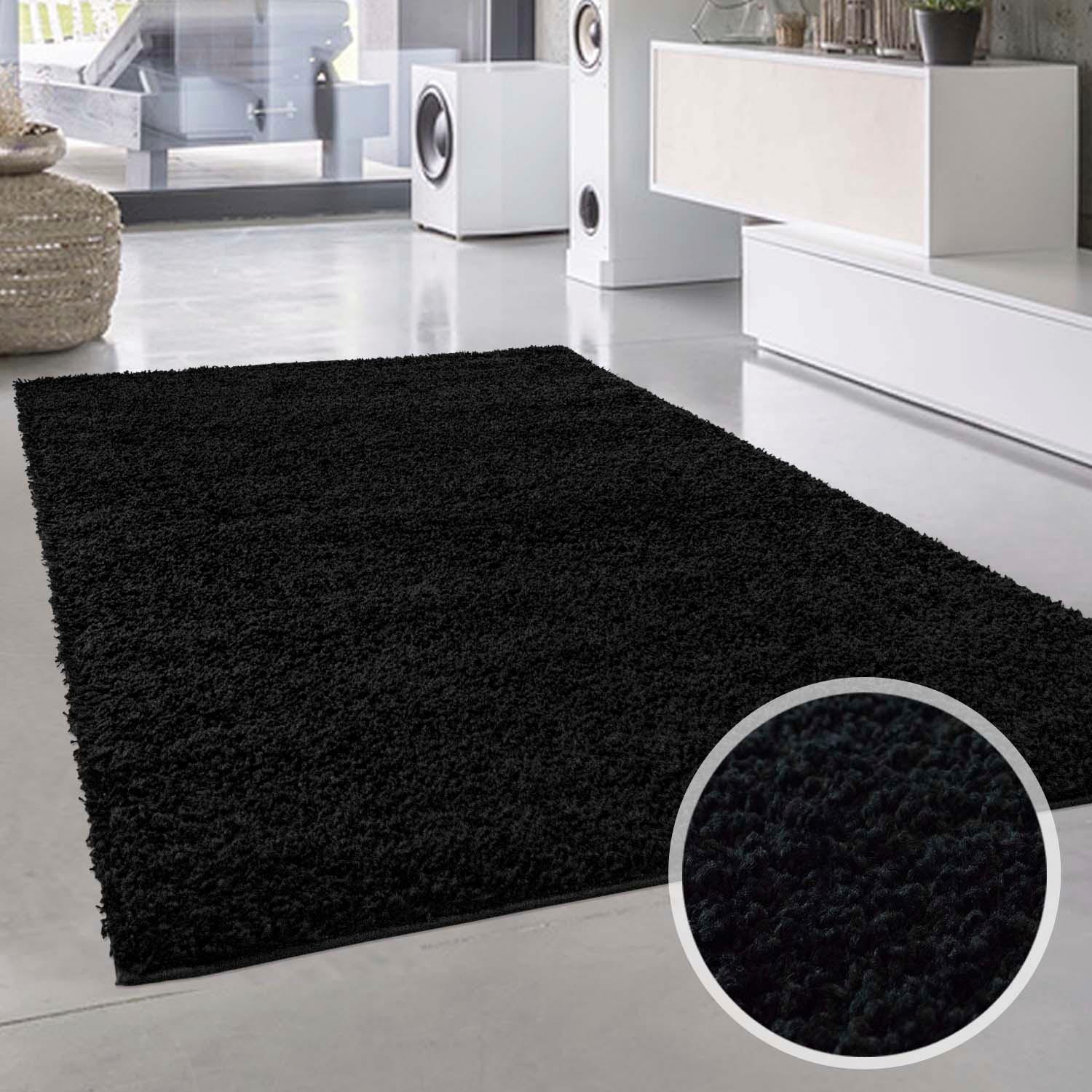 Carpet City Hochflor-Teppich »Shaggi uni 500«, rechteckig, 30 mm Höhe, Läuf günstig online kaufen