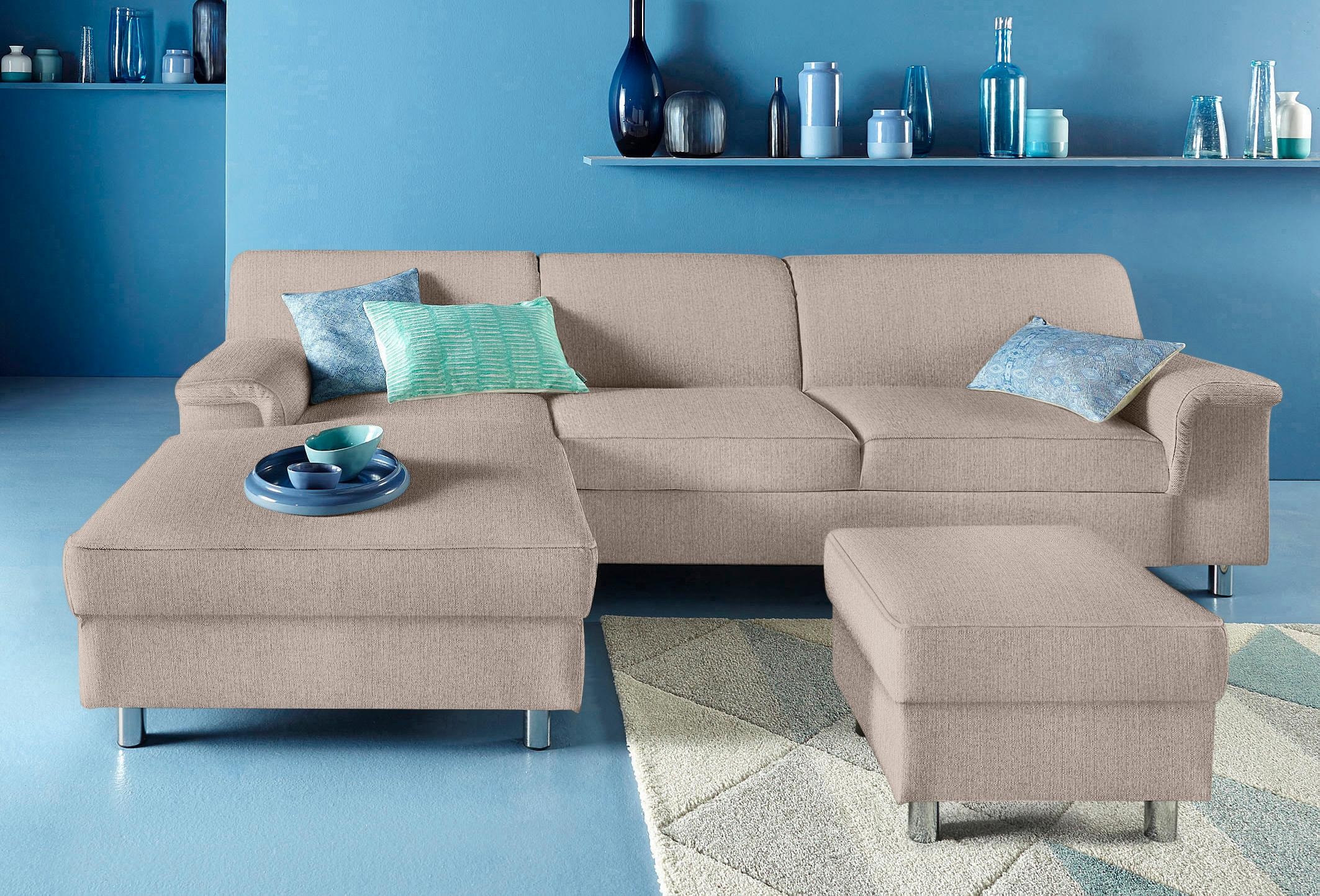INOSIGN Ecksofa »Jamie, modern und elegant, Fußhöhe 9cm, L-Form,«, wahlweis günstig online kaufen