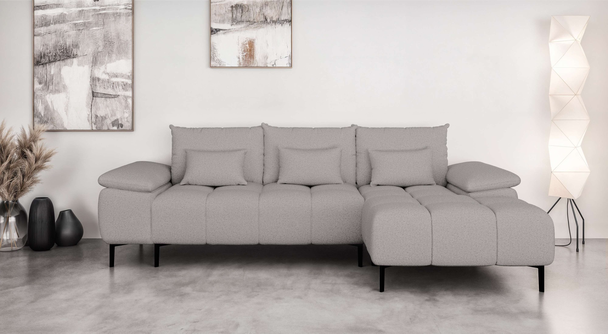 INOSIGN Ecksofa »DROMARA Schlafsofa mit Bettkasten, Maße: B/T/H 277/141/91 günstig online kaufen