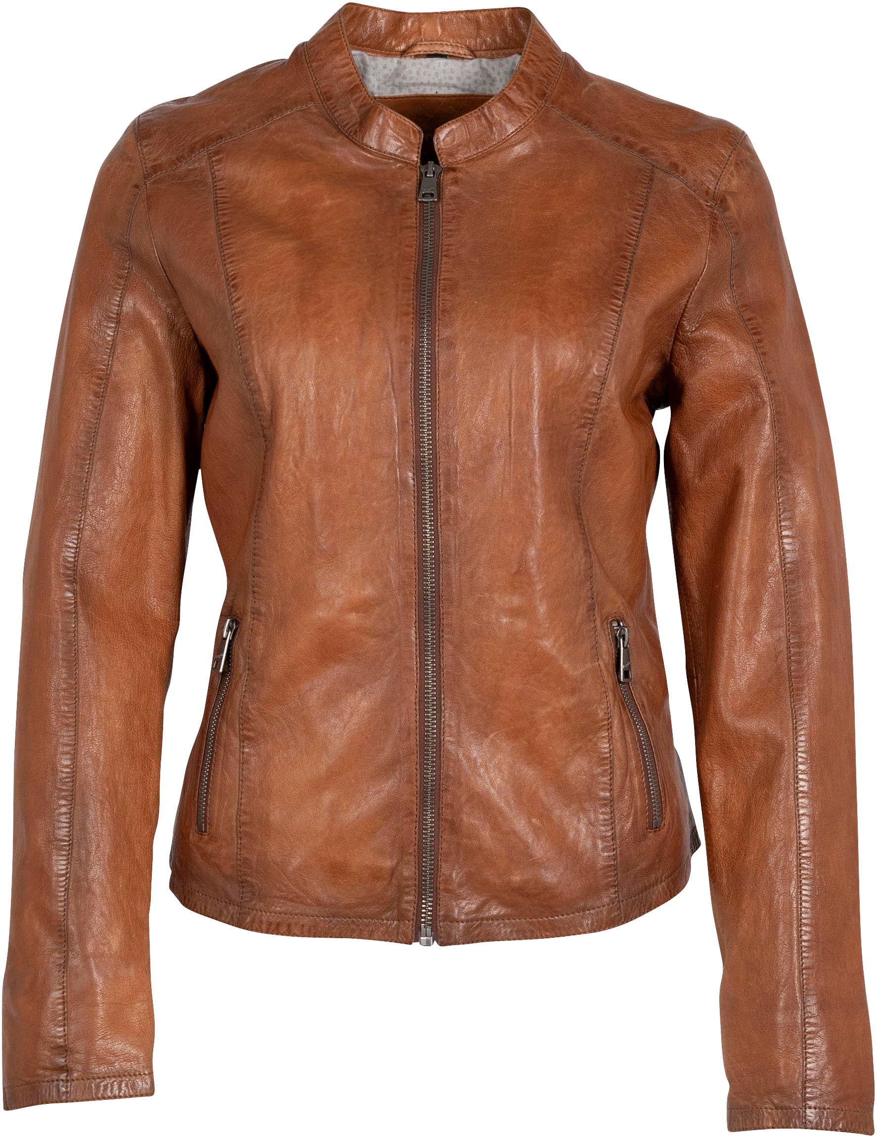 Mauritius Lederjacke »MWAndriana«, mit Stehkragen