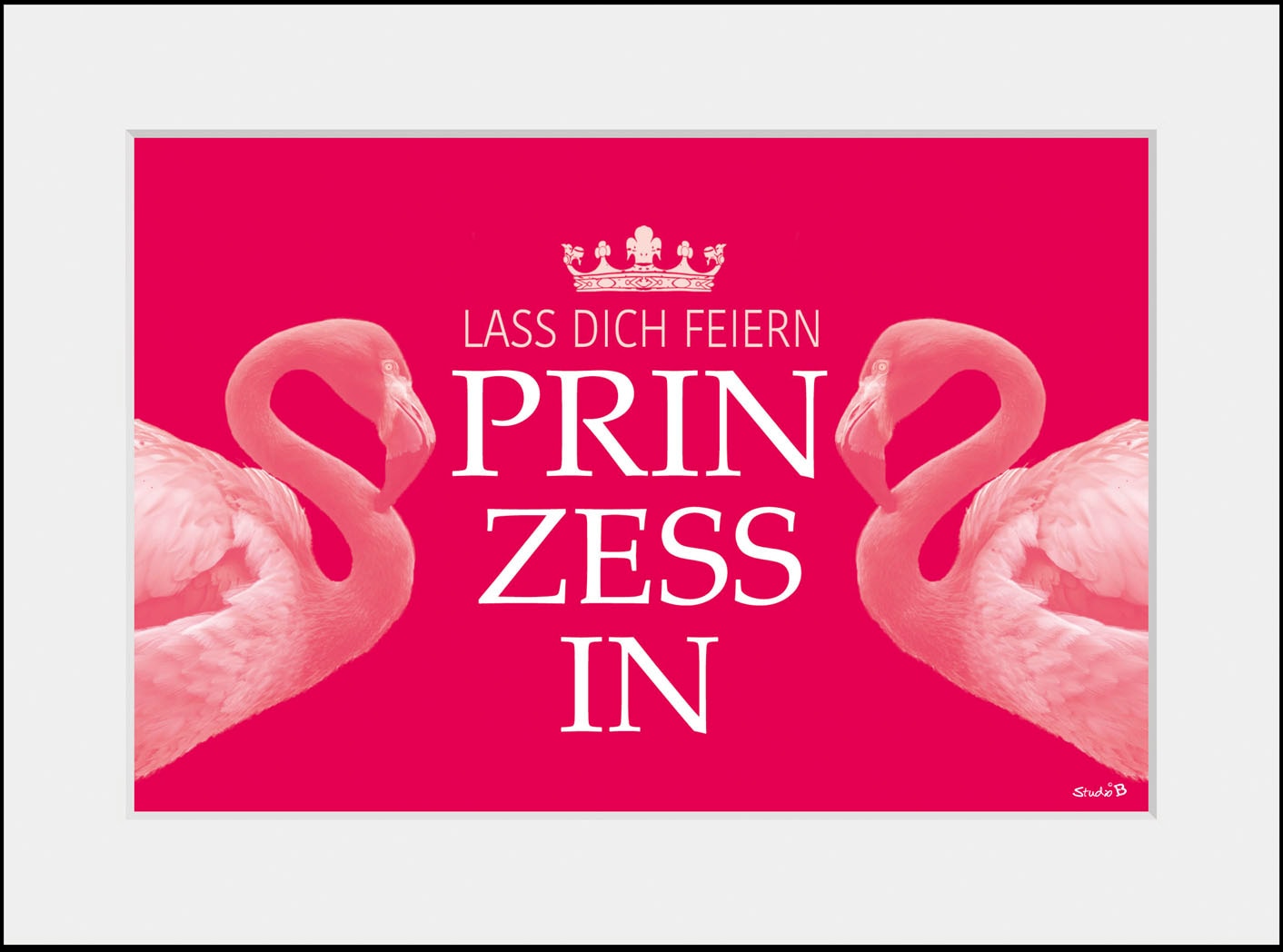 queence Bild »PRINZESSIN«, (1 St.), HD Premium Poster-Druck inkl. Holzrahme günstig online kaufen