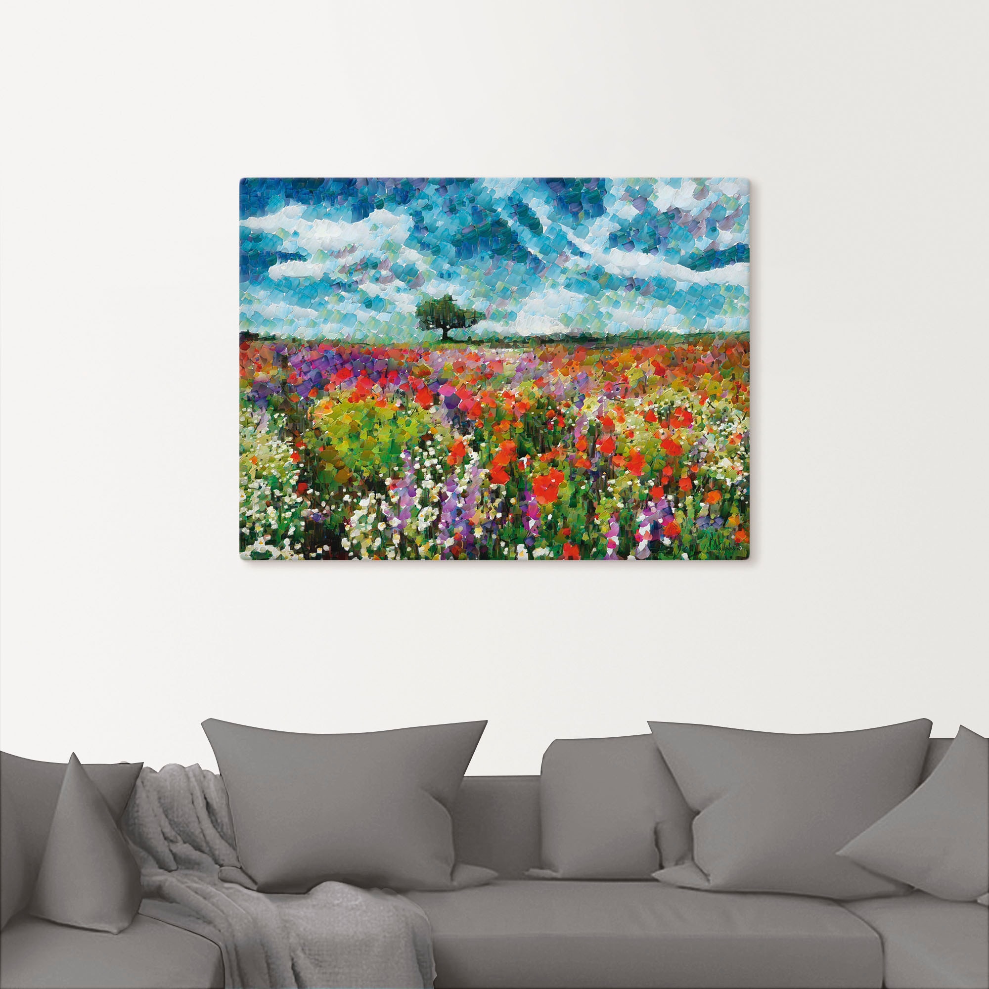Artland Leinwandbild »Bunte Wiese«, Blumenwiese, (1 St.), auf Keilrahmen gespannt