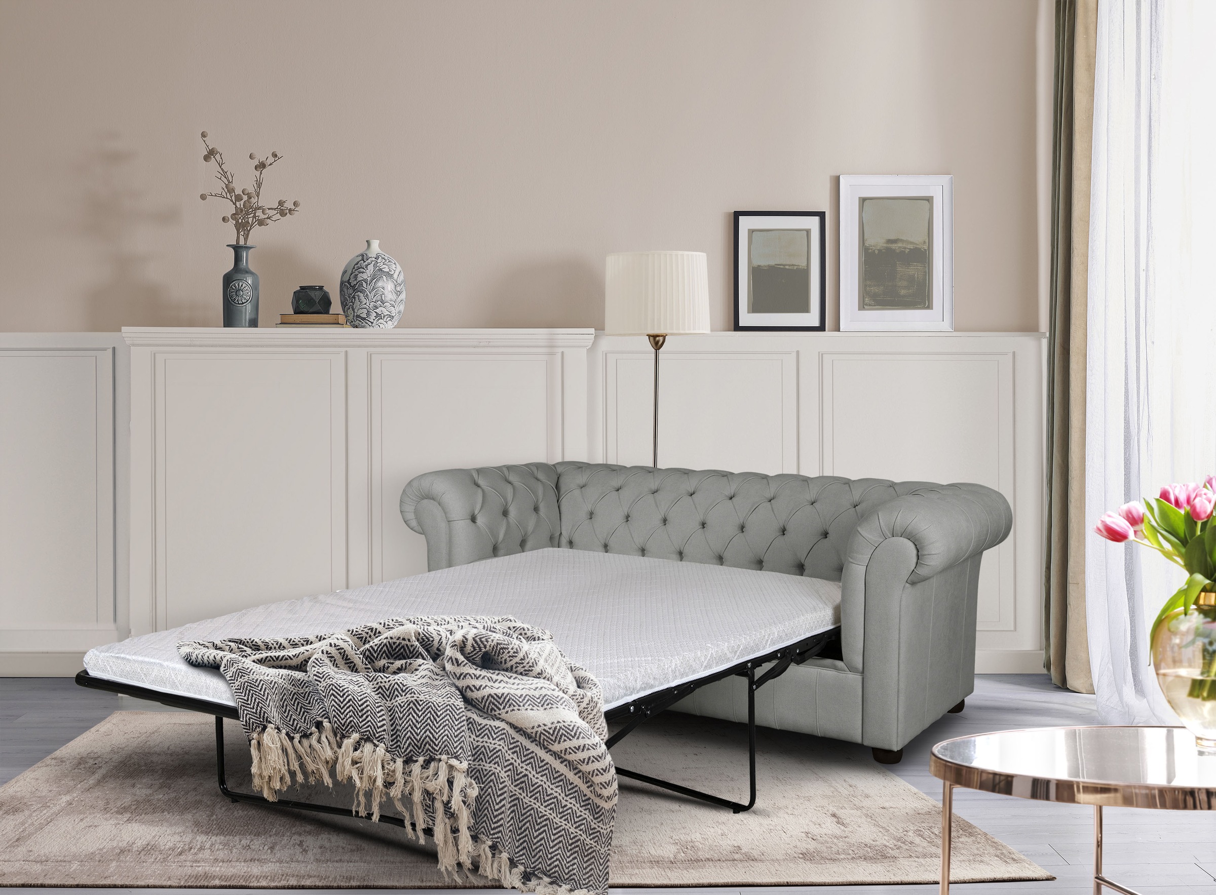 Home affaire 3-Sitzer »CHARENTE, optionale Schlafsofa, Chesterfield-Sofa, B günstig online kaufen