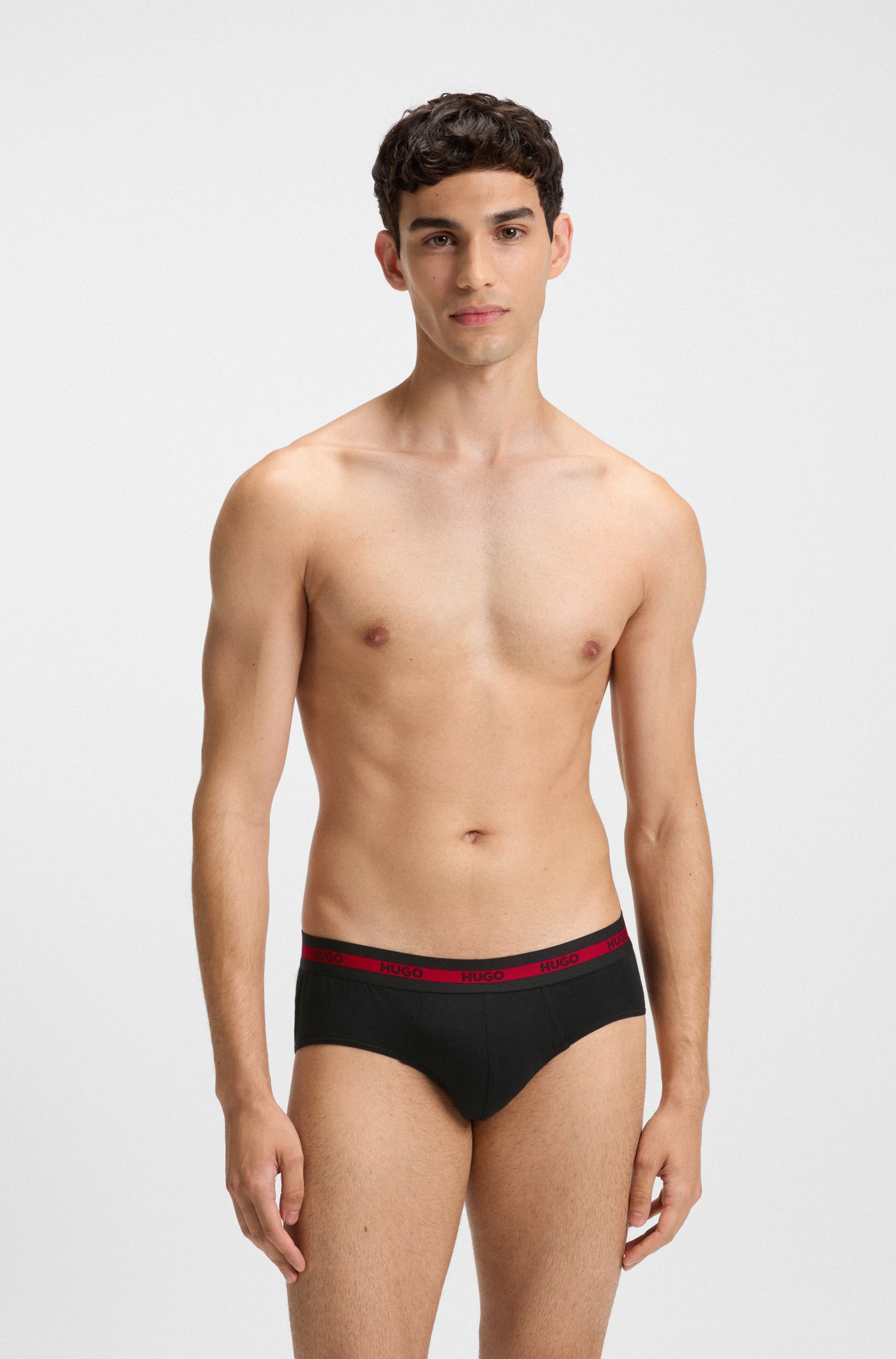 HUGO Underwear Slip »HIPBR TRIPLET PLANET«, aus Stretch-Baumwolle, mit Logo-Streifen am Bund