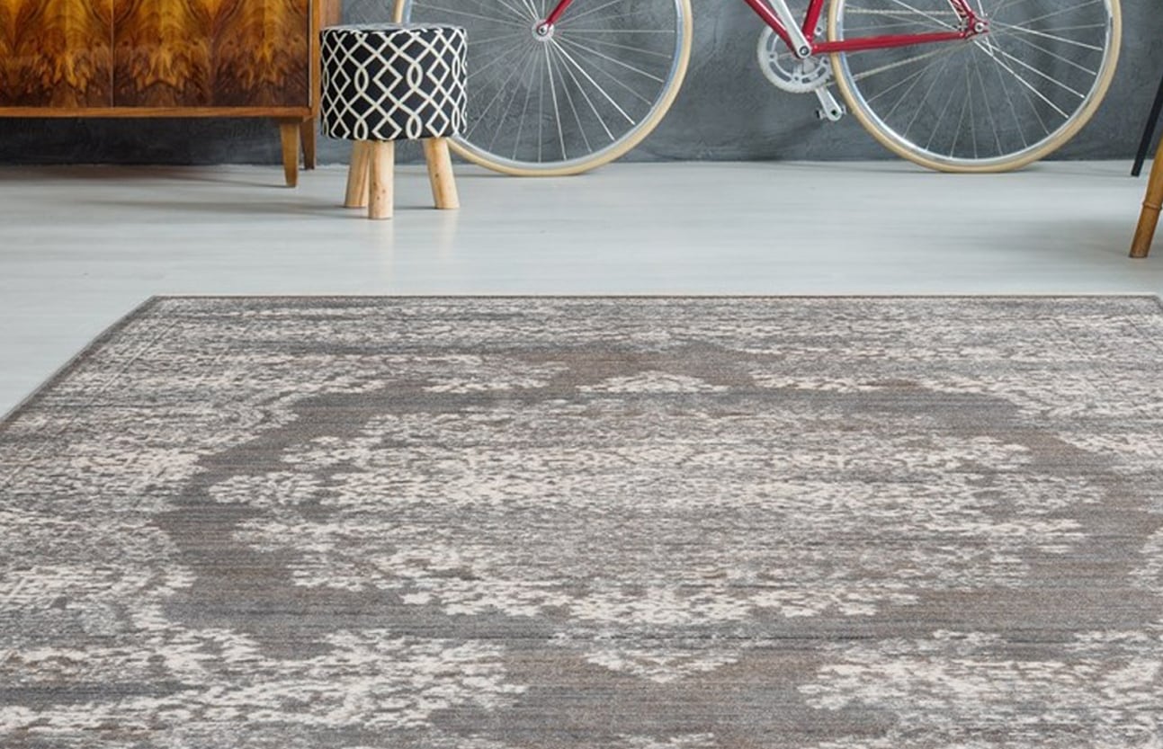 my home Teppich »Bruno«, rechteckig, 5 mm Höhe, Vintage Design, mit Fransen günstig online kaufen