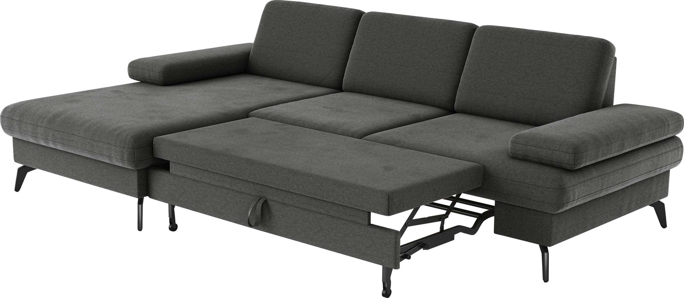 sit&more Ecksofa »Morris L-Form, inkl. Sitztiefenverstellung«, wahlweise mit Armteilverstellung, Bettfunktion & Bettkasten