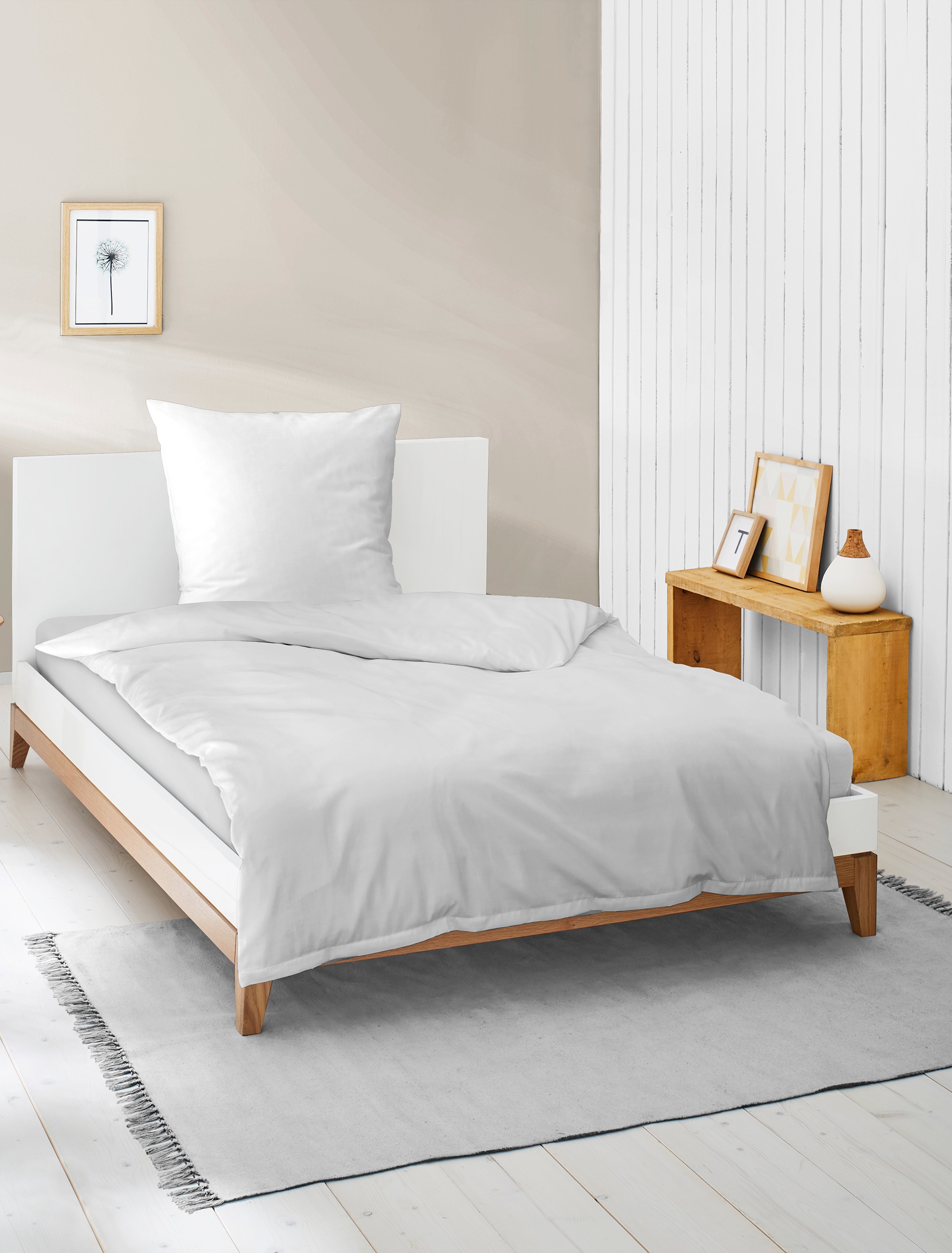 BIERBAUM Bettwäsche »Elegant uni«, Mako-Satin, 100 % Baumwolle, Uni, pflegeleicht