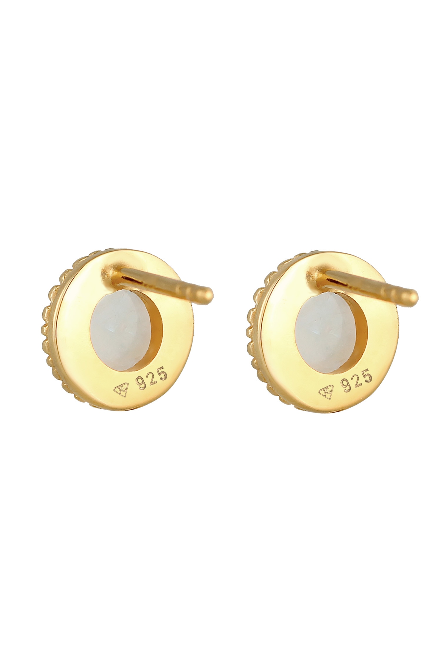 Nenalina Paar Ohrstecker »Mondstein Geburtsstein Juni Trend Edel 925 Silber«