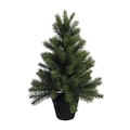 Creativ deco Künstlicher Weihnachtsbaum »Weihnachtsdeko aussen, künstlicher Christbaum, Tannenbaum«, mit schwarzem Kunststoff-Topf