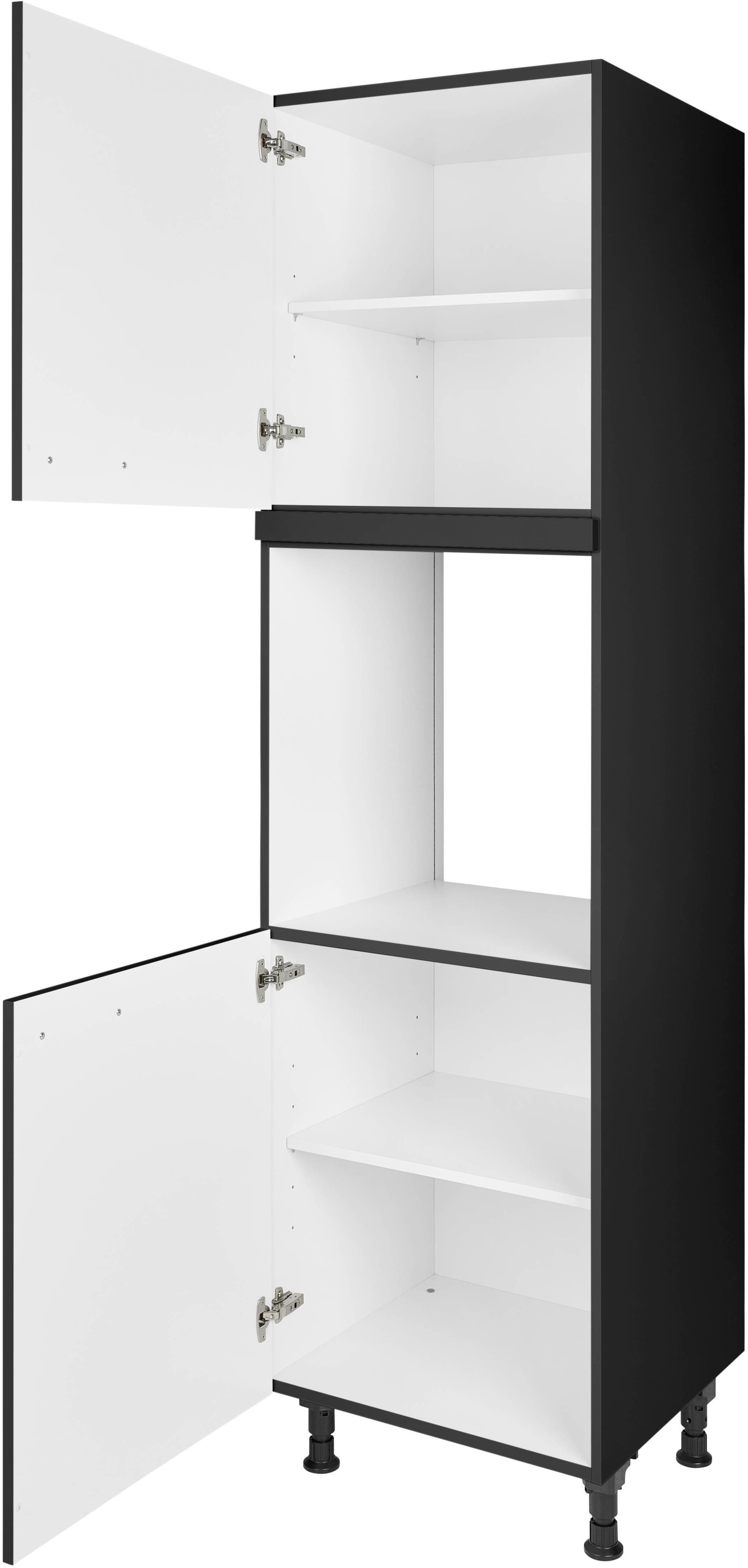 nobilia® Herdumbauschrank »"Touch", Ausrichtung wählbar, mit zwei zusätzlichen Türen,«, vormontiert, Breite/Höhe: 60/167,8 cm