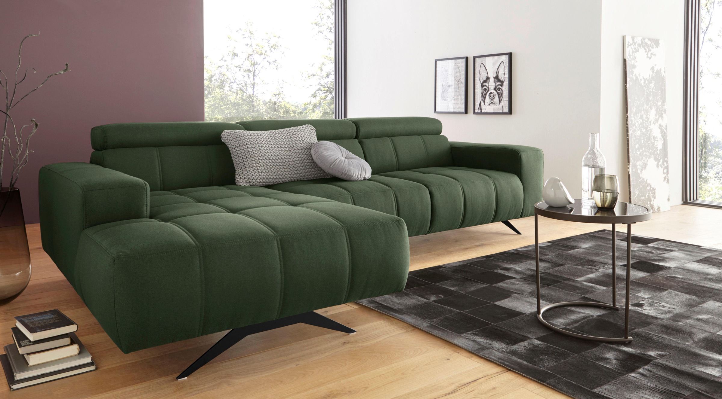 DOMO collection Ecksofa »Trento L-Form, mit Kufenfuß oder Einzelfuß« wahlwe günstig online kaufen
