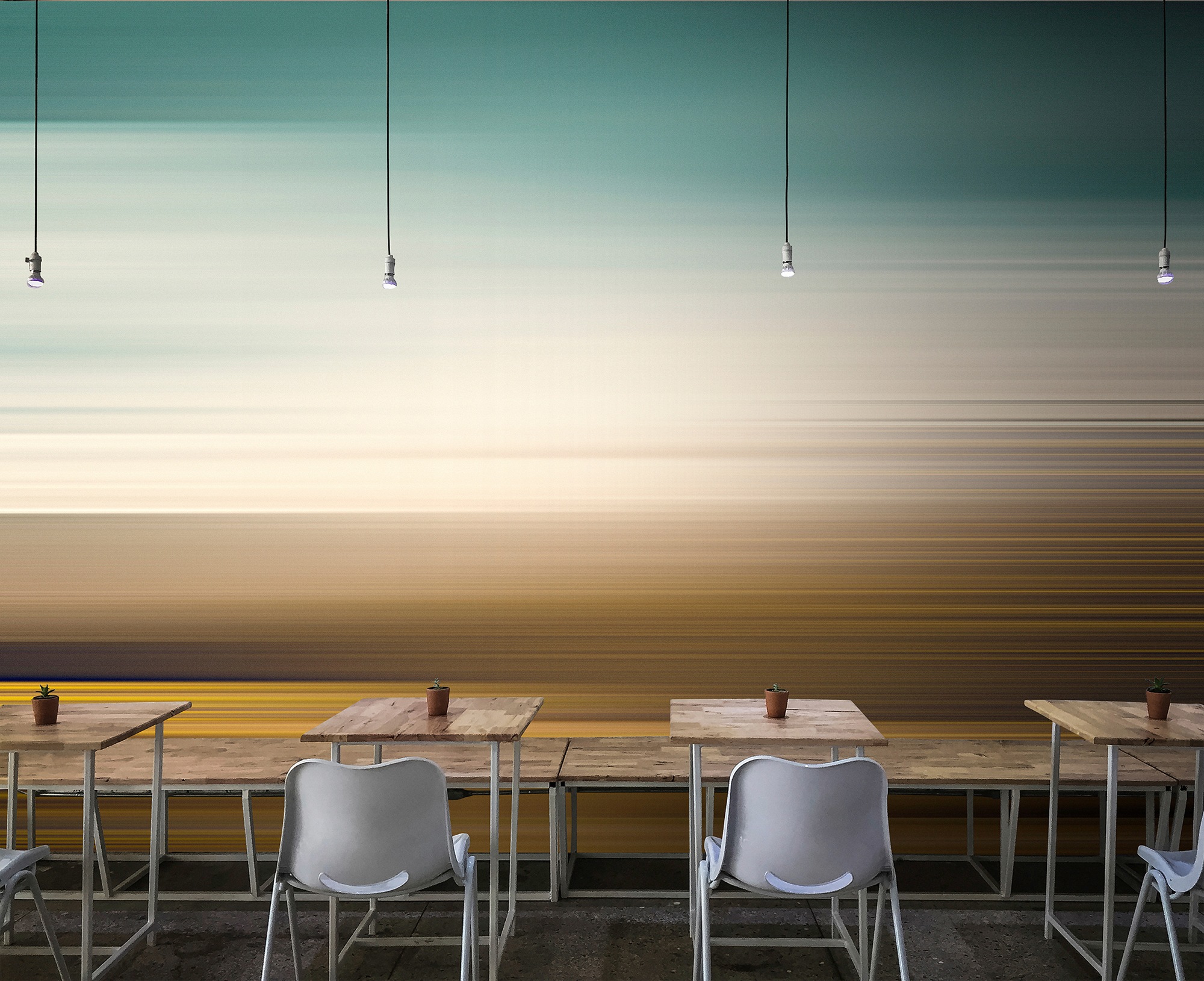 living walls Fototapete »Walls by Patel Horizon« glatt Fototapete Modern horizon 4,00 m x 2,70 m 200 g Vlies Premium