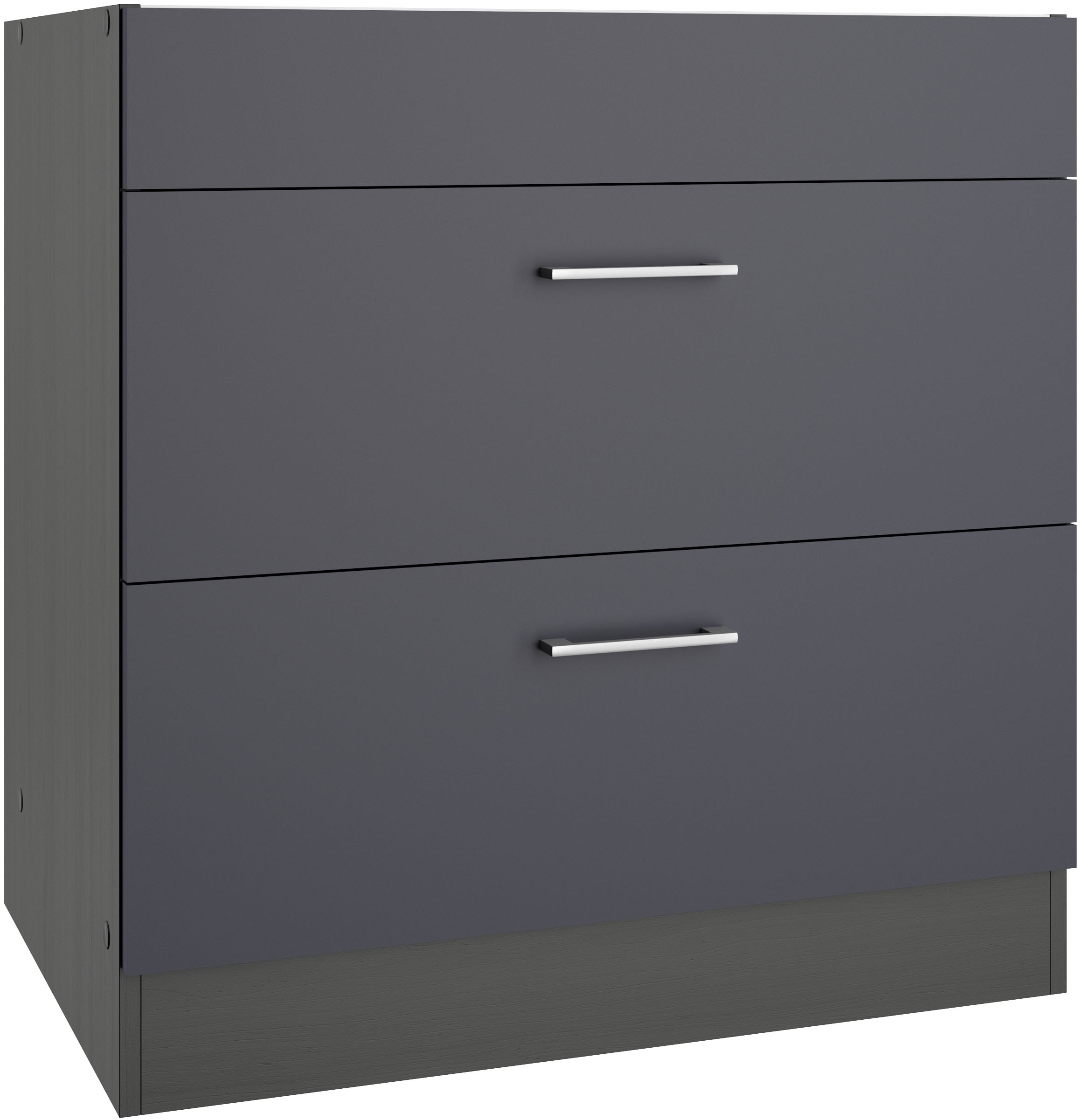 KOCHSTATION Kochfeldumbauschrank »KS-Milan« Kochfeldumbau 80 cm, matte oder günstig online kaufen