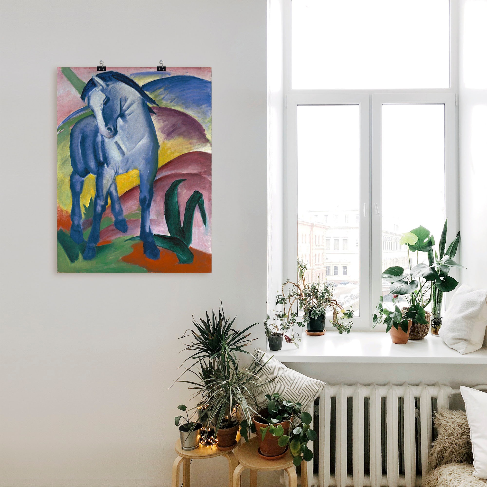 Artland Wandbild »Blaues Pferd I. 1911.«, Haustiere, (1 St.), als Alubild, Outdoorbild, Leinwandbild, Poster, Wandaufkleber